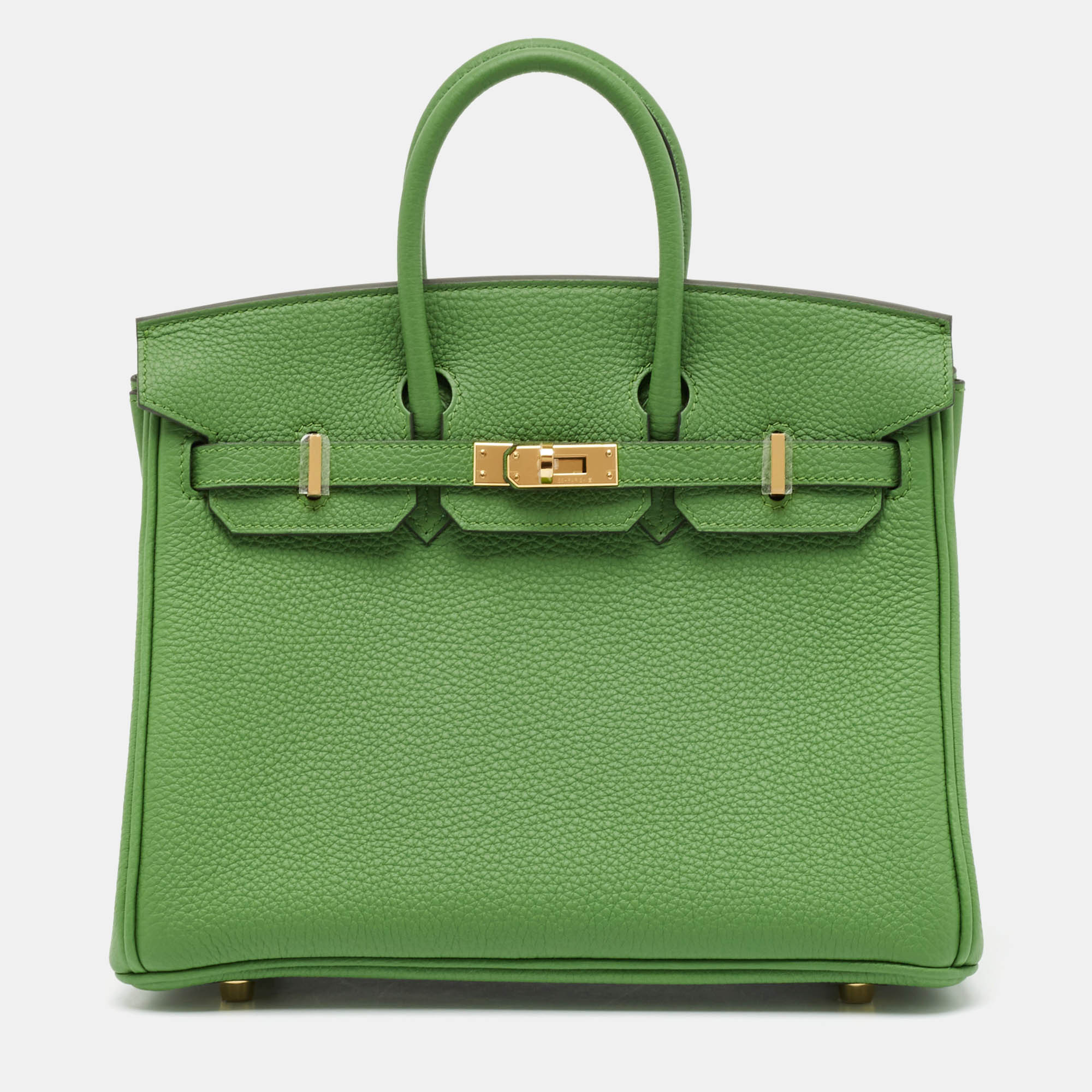 

Hermes Vert Yucca Togo Leather Gold Finish Birkin 25 Bag, Green