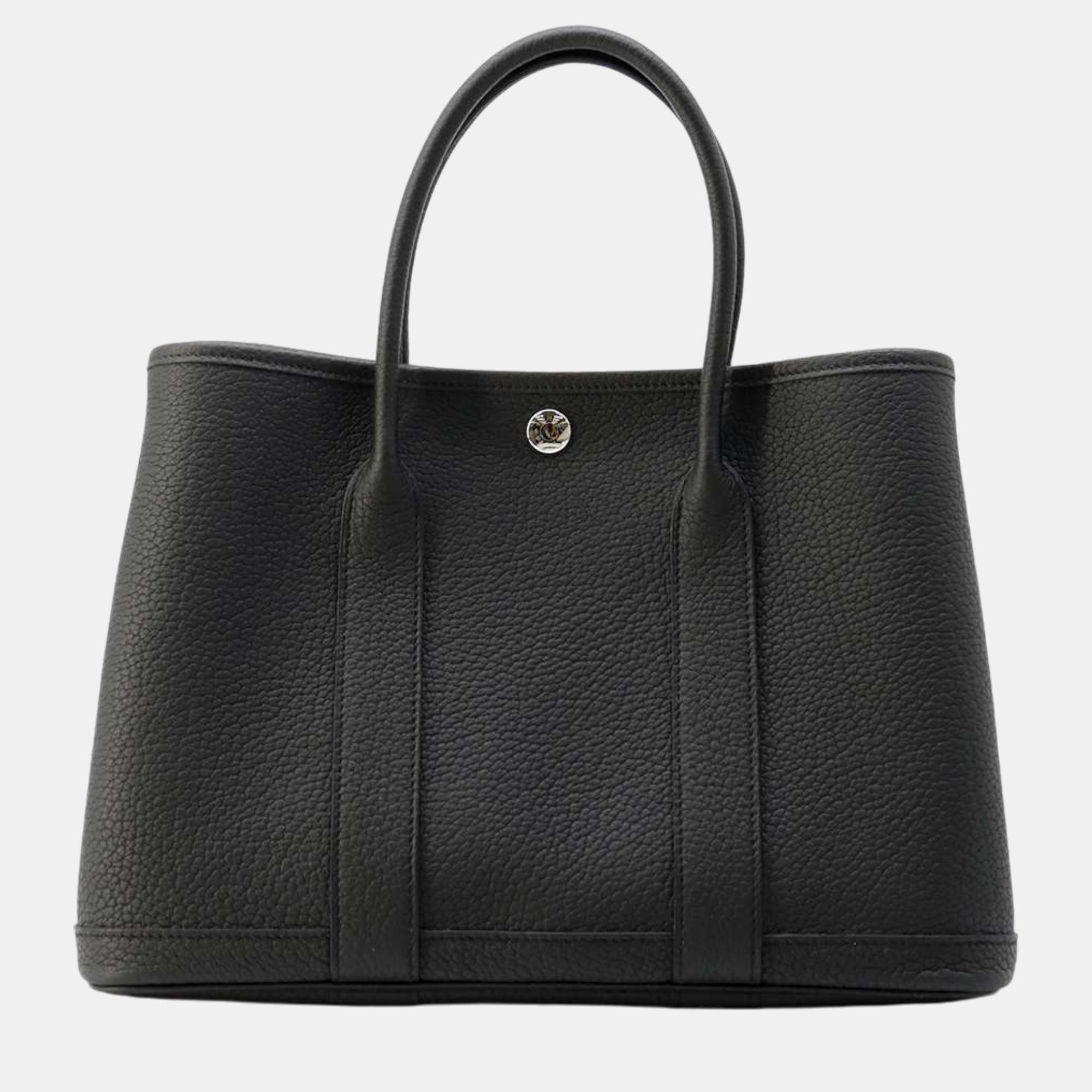 

Hermes Garden Party Black Negonda Leather Size TPM