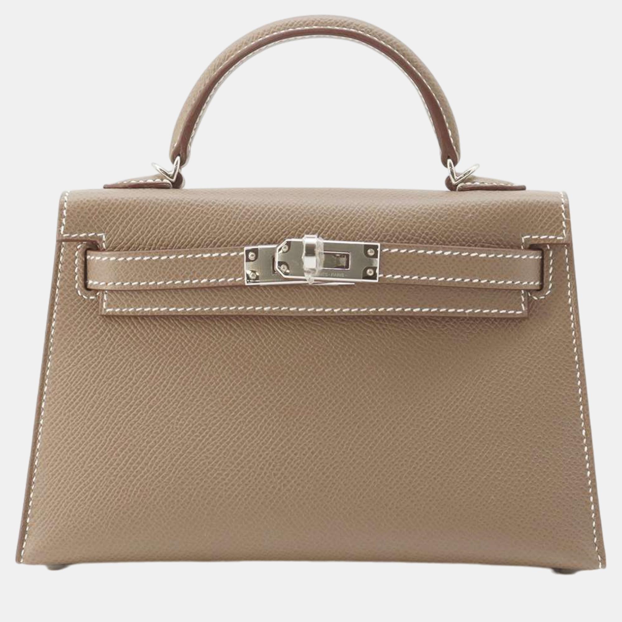 

Hermes Mini Kelly Do Etoupe Epsom Size Mini, Brown