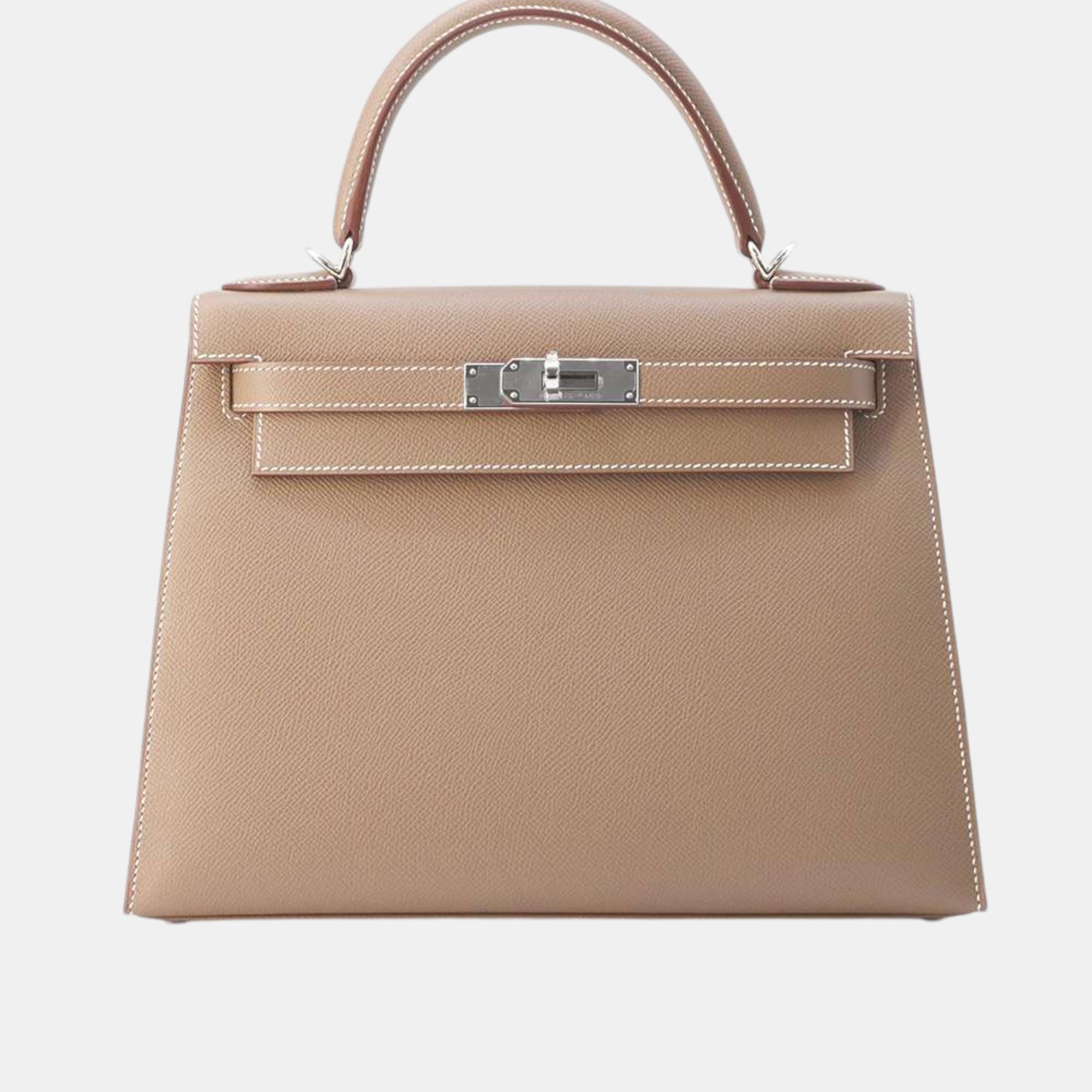 

Hermes Kelly Sellier Etoupe Epsom Size, Brown