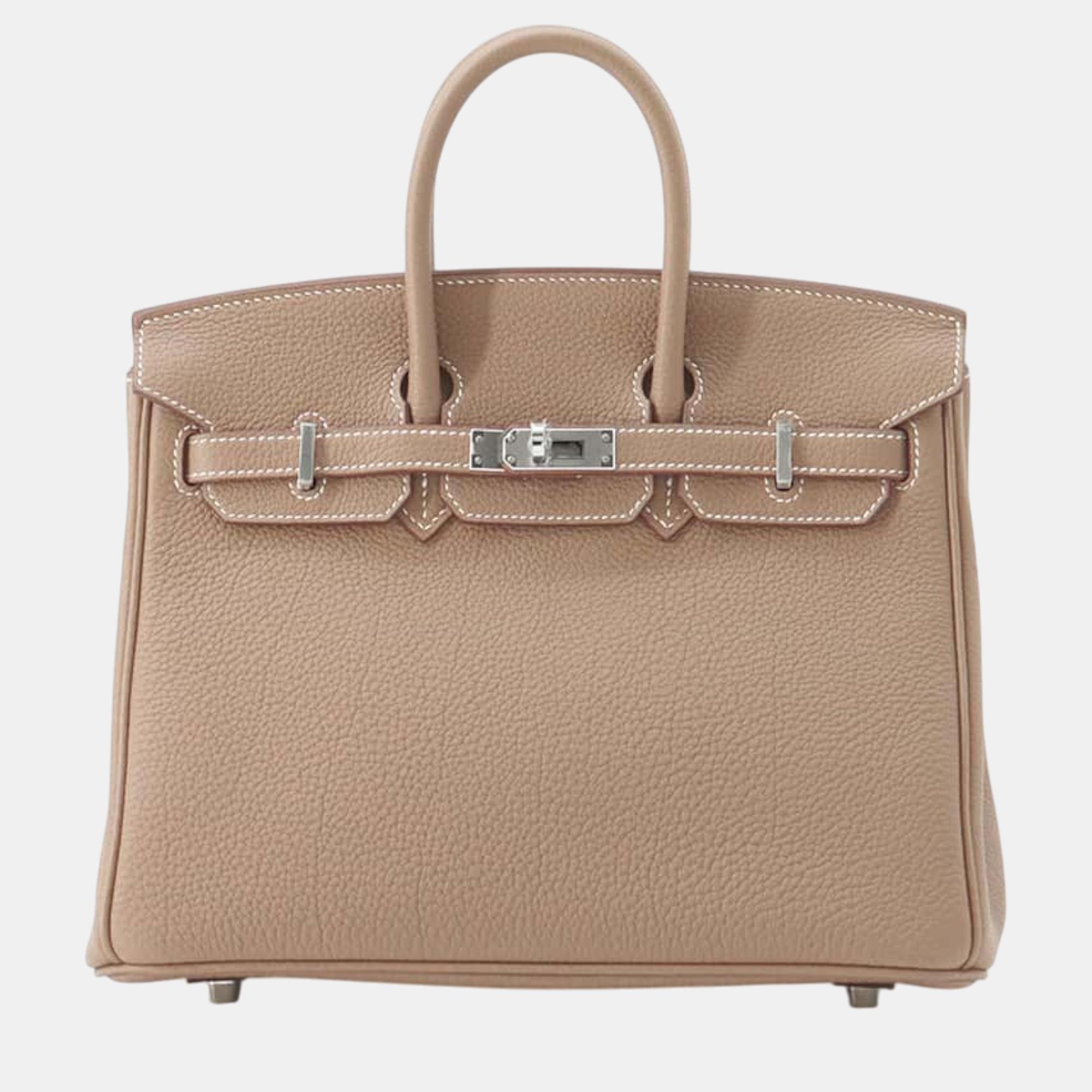 

Hermes Etoupe Togo Leather Birkin Size, Brown