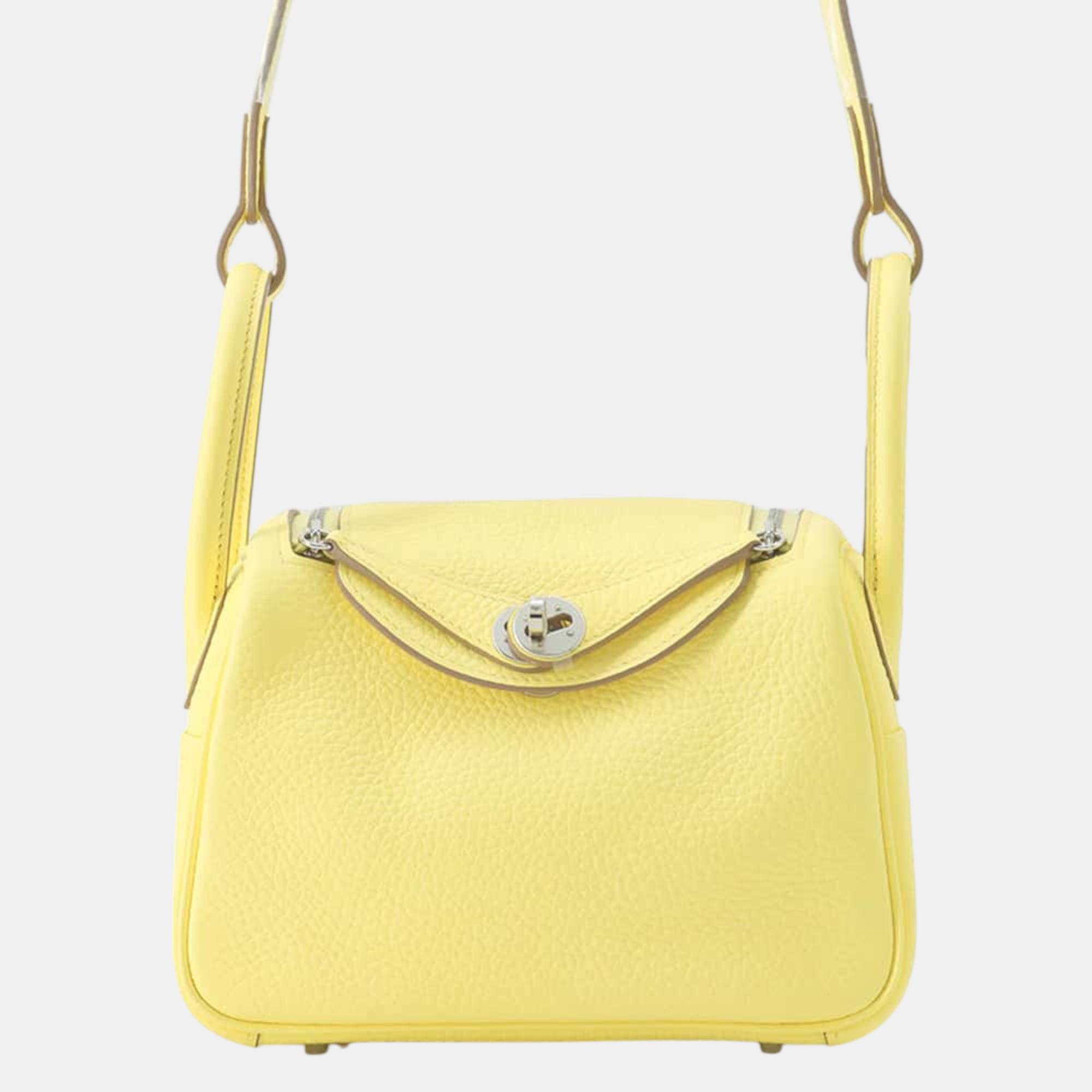 

Hermes Limoncello Taurillon Clemence Size Mini Lindy bag, Yellow