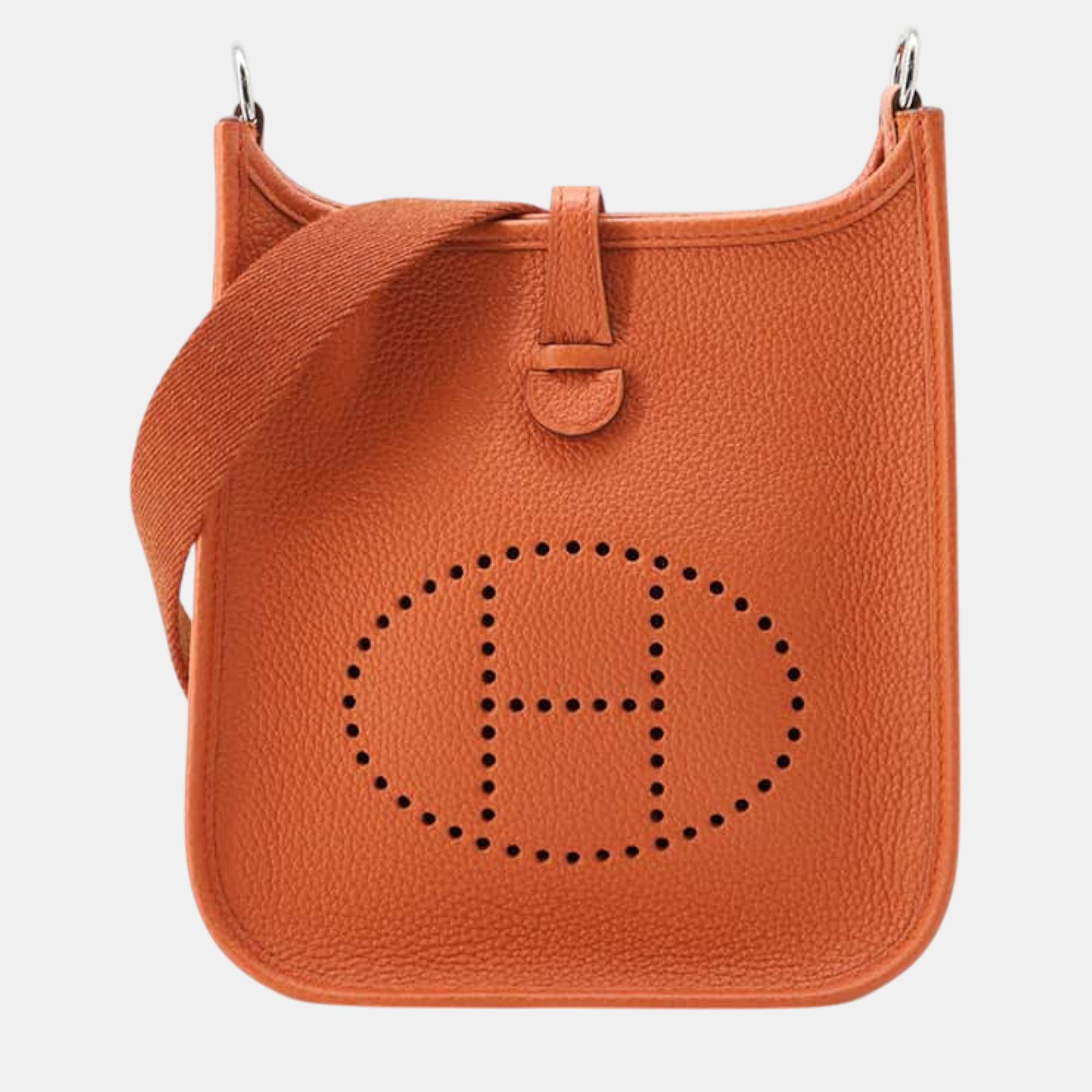 

Hermes Evelyne Terre Battue Taurillon Clemence Size TPM, Orange