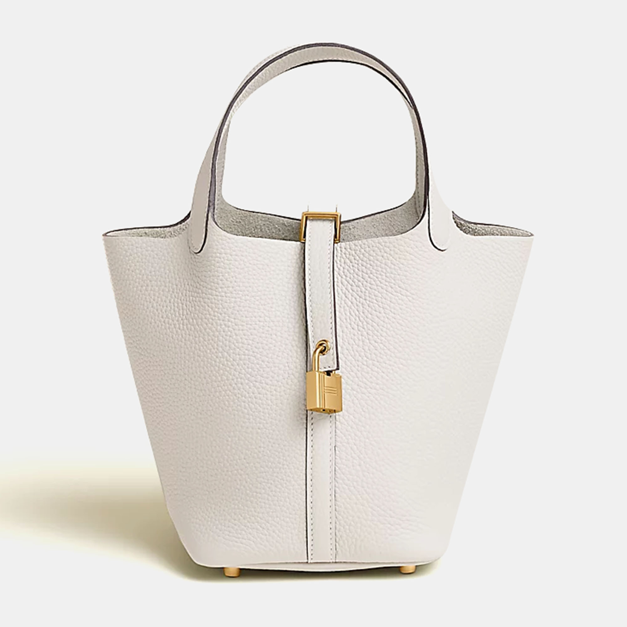 

Hermes White Taurillon Clemence Leather Picotin Lock 18 bag