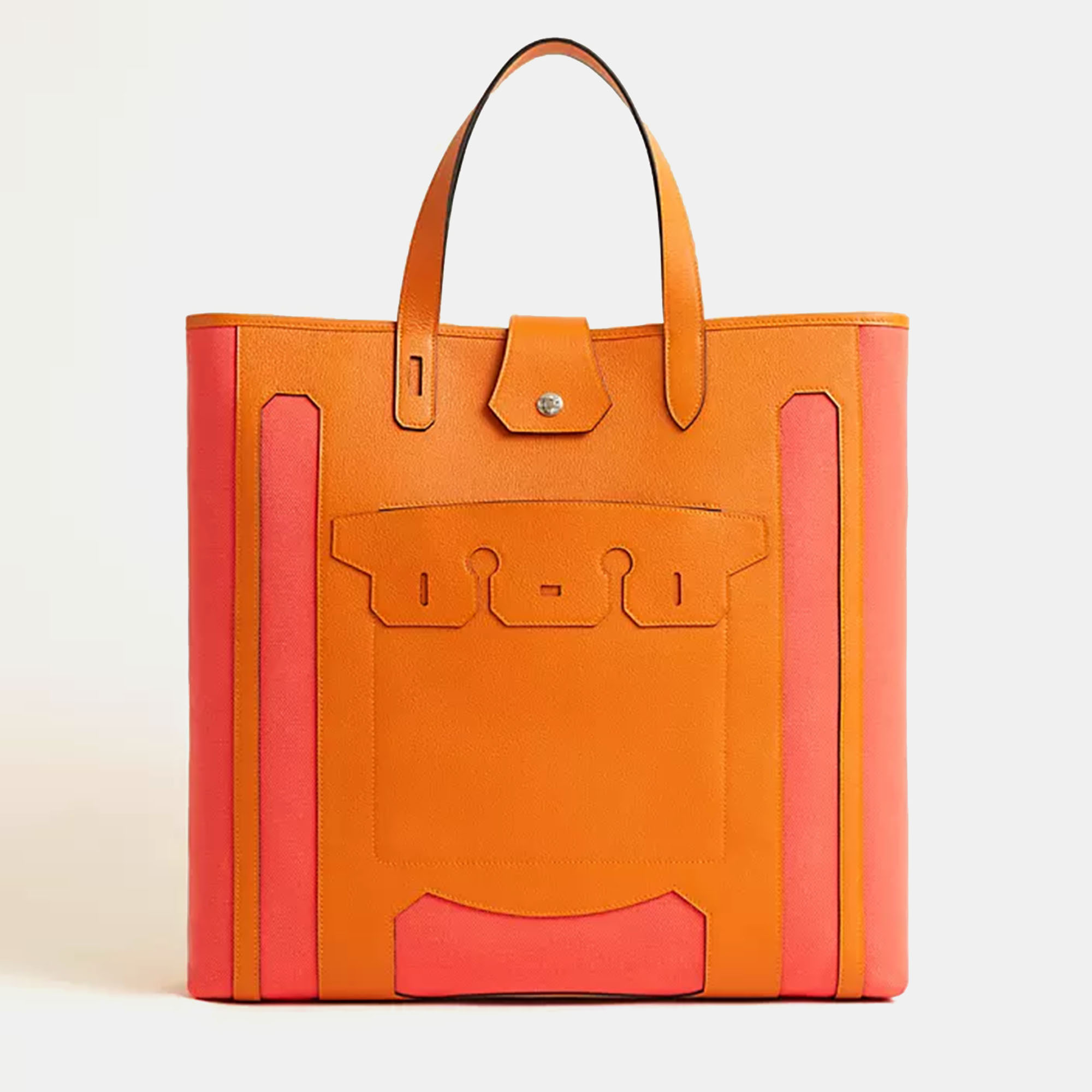 

Hermes Monsieur B Cutting Large Tote, Orange