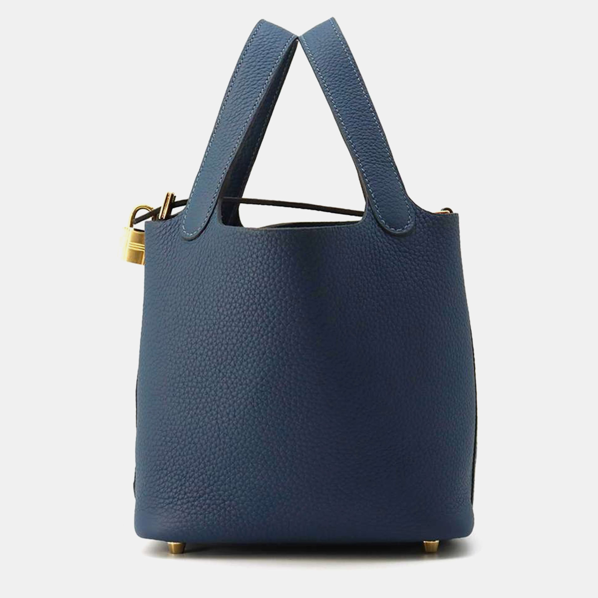 

Hermes Blue De Prusse Taurillon Clemence bag Size Pm