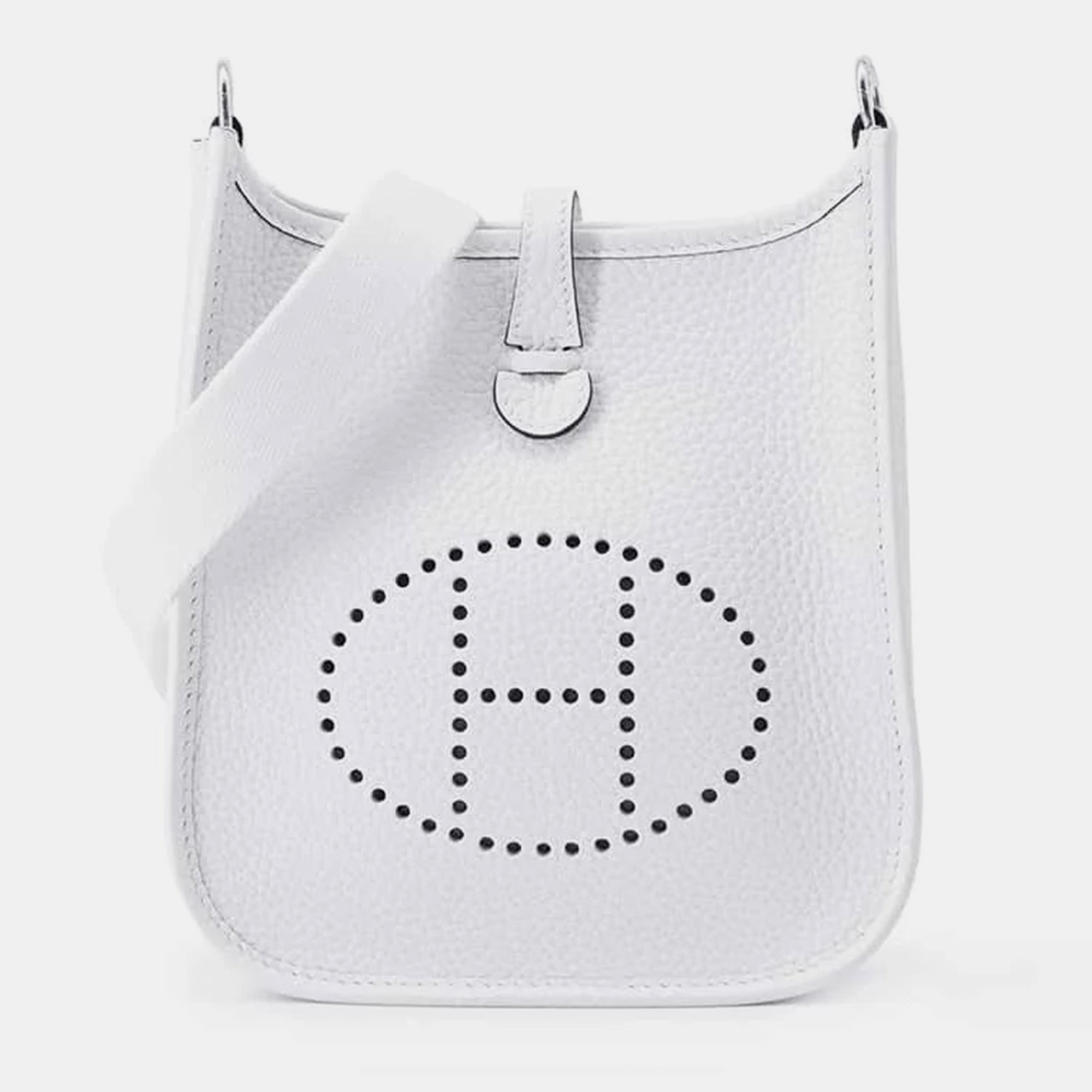 

Hermes New White Taurillon Clemence Evelyne Size Tpm bag