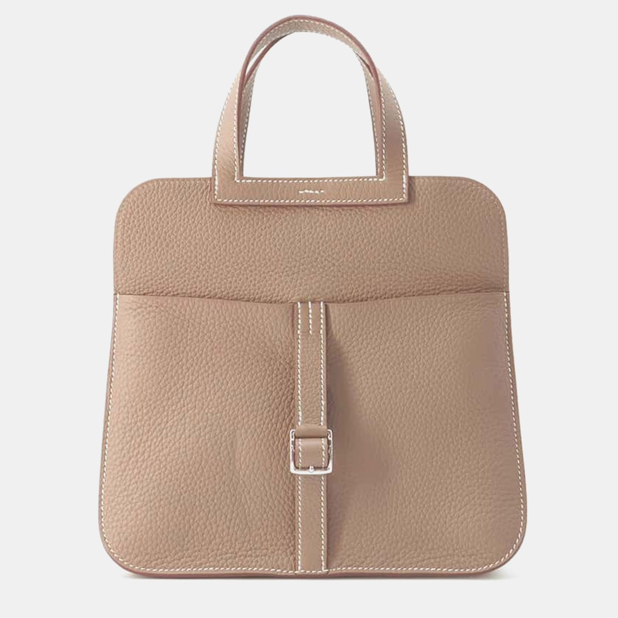 

Hermes Halzan Etoupe Taurillon Clemence Size, Brown