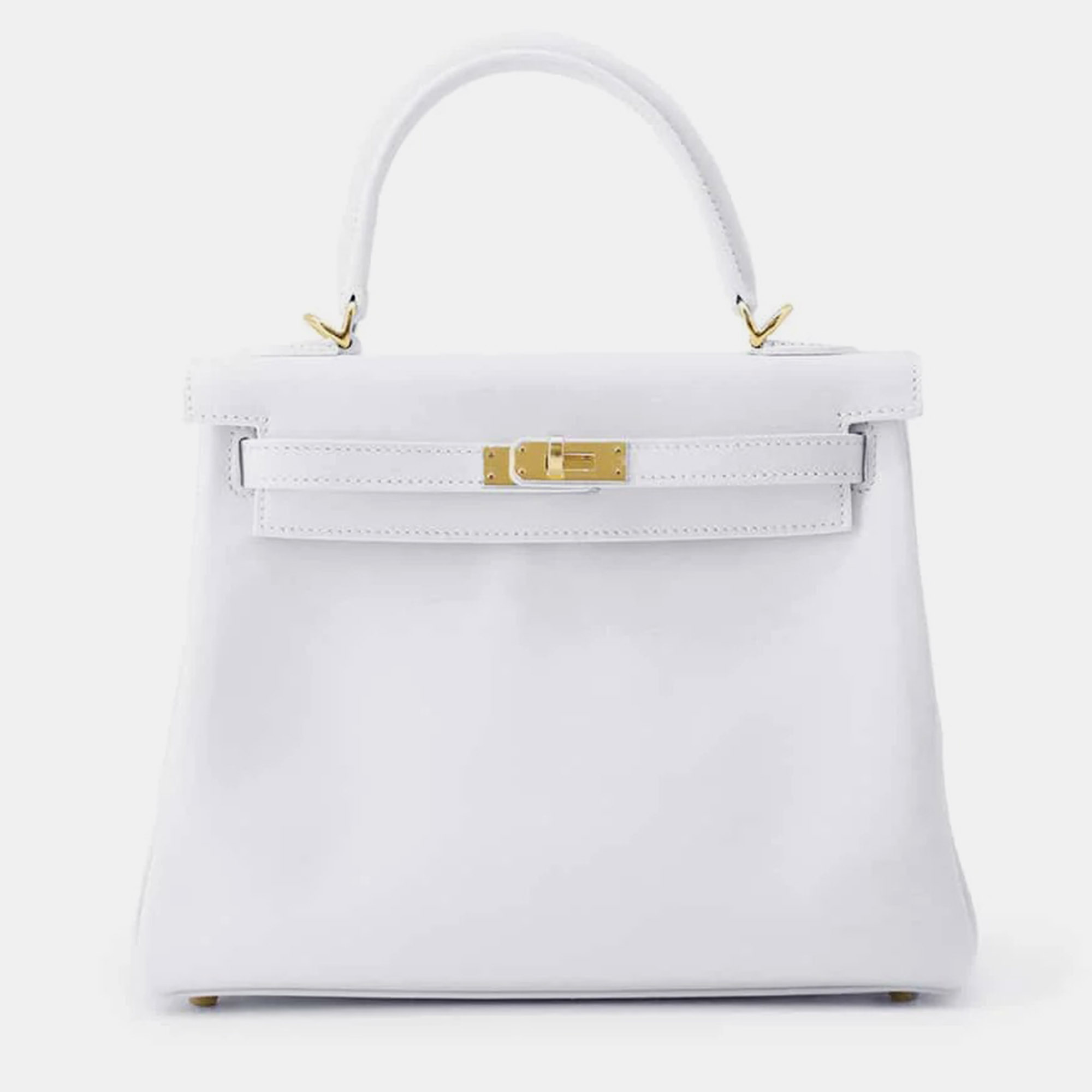 

Hermes Kelly Retourne New White Swift Leather Size