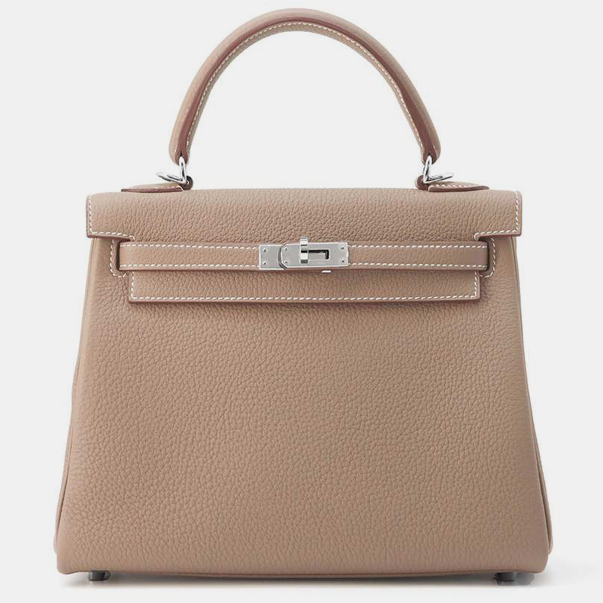 

Hermes Etoupe Togo Leather Kelly Retourne Size, Brown