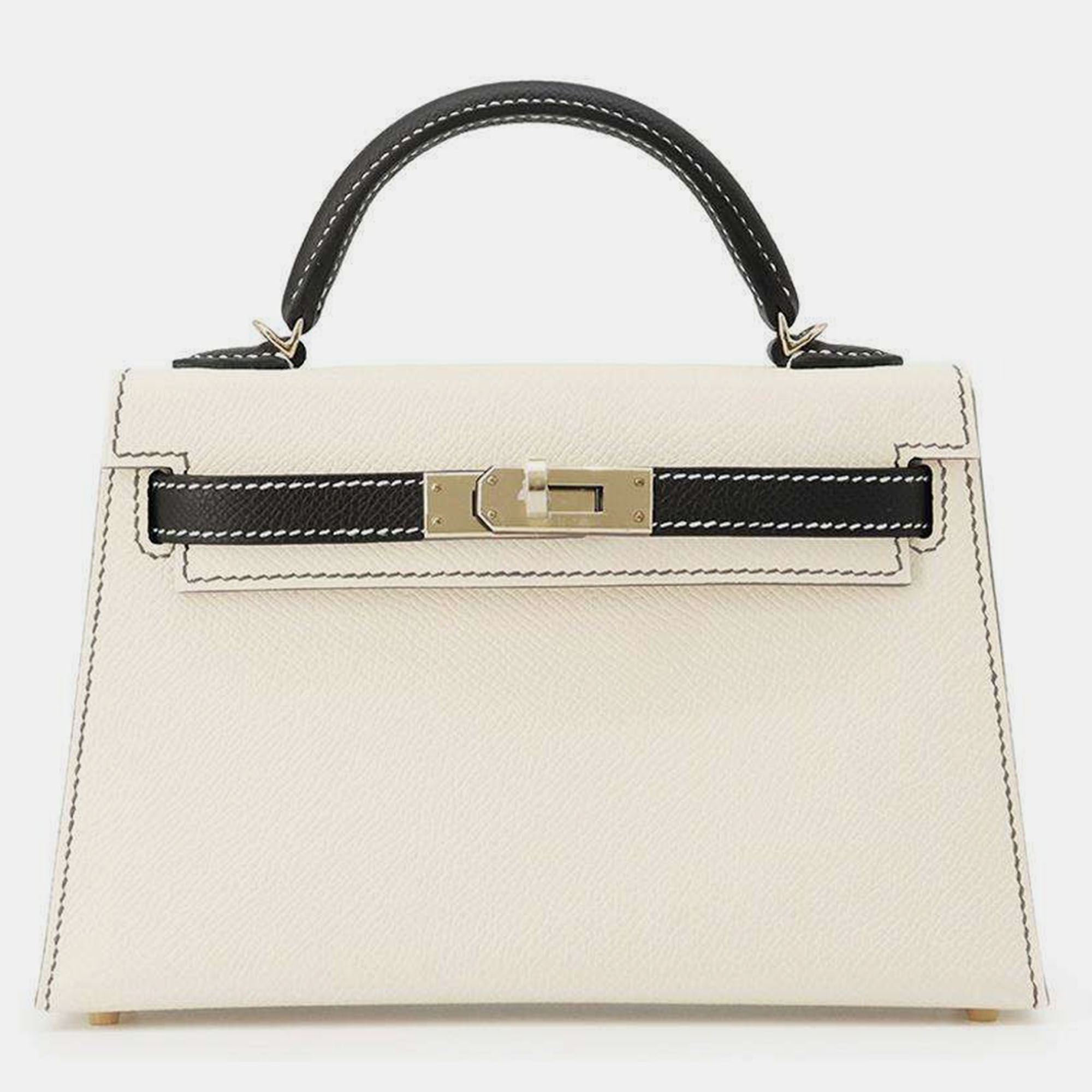 

Hermes Black/Craie Epsom Mini Kelly Do