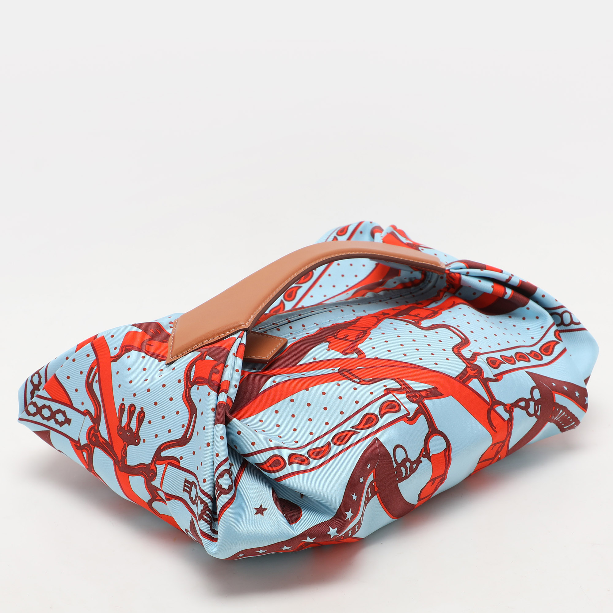 Hermès Multicolor Vache Hunter Leather and Silk La Promenade Du Matin Balusoie Satchel 