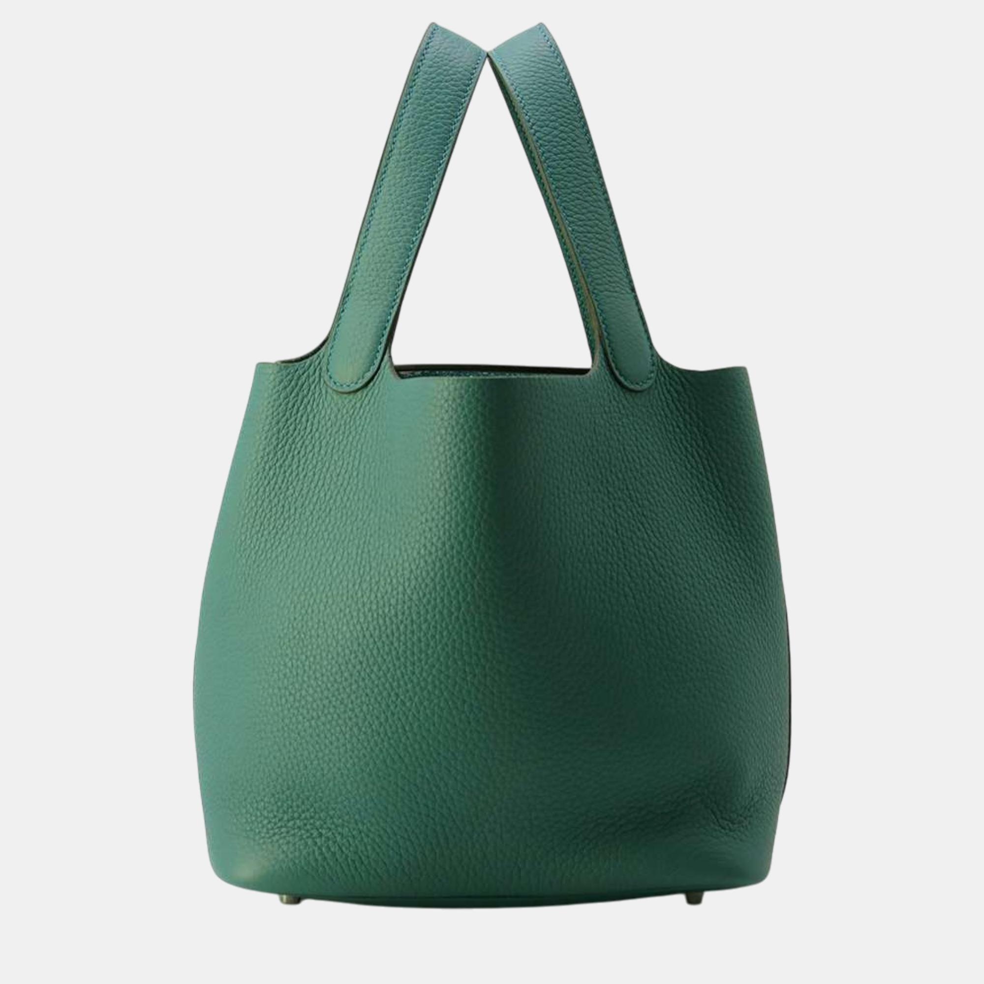 

Hermes Vert Moyen Taurillon Clemence Picotin Lock bag Size Mm, Green