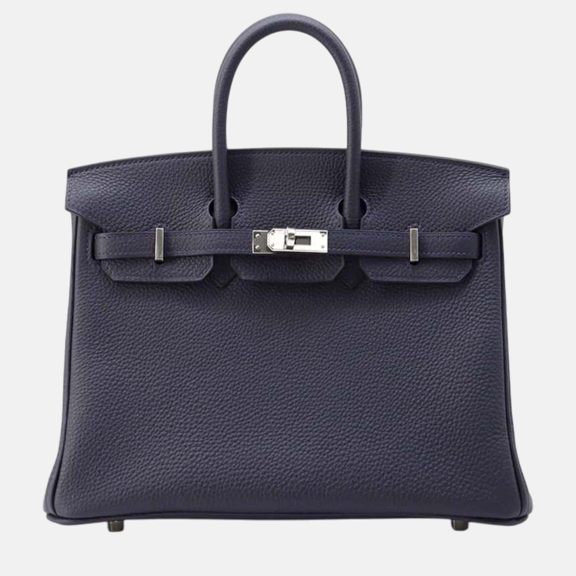 

Hermes Blue Nuit Togo Leather Birkin bag Size