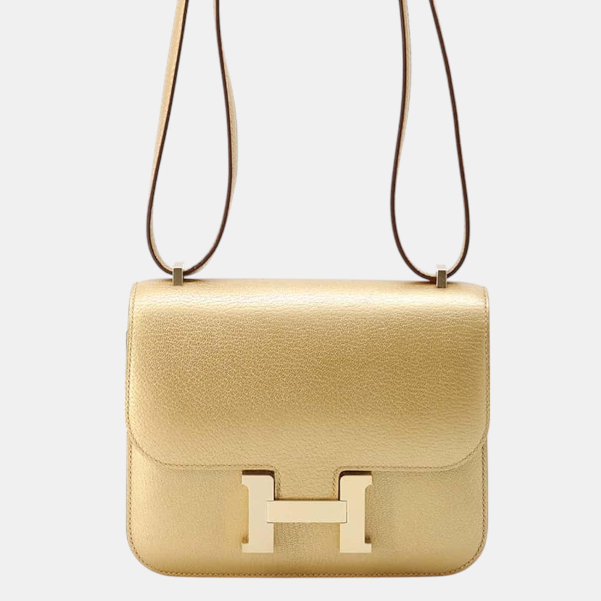 

Hermes Olympic Limited Dore Chevre Constance III Mini Bag, Gold