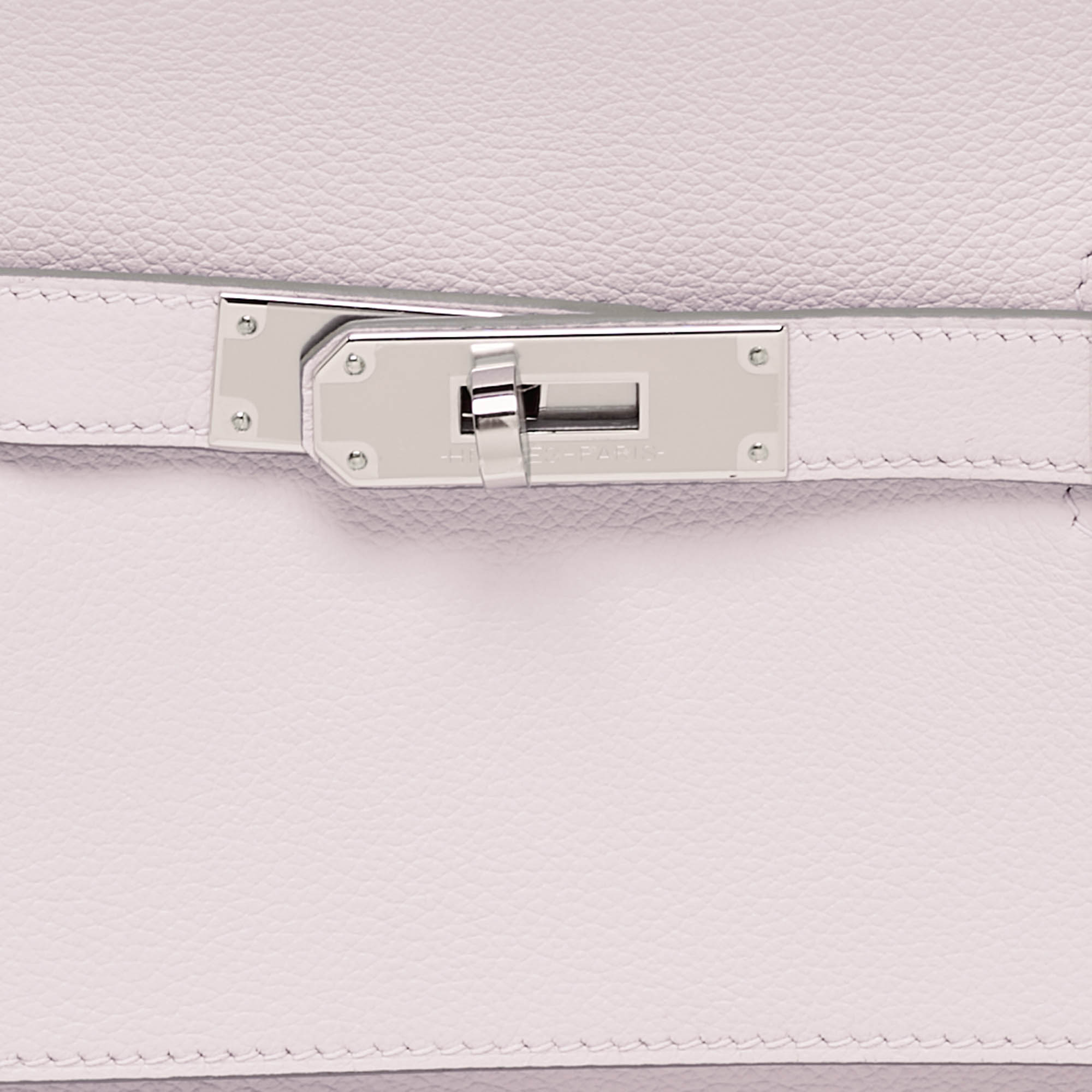 Hermès Mauve Pale/Nata Evercolor Leather Palladium Finish Jypsiere Mini Bag 