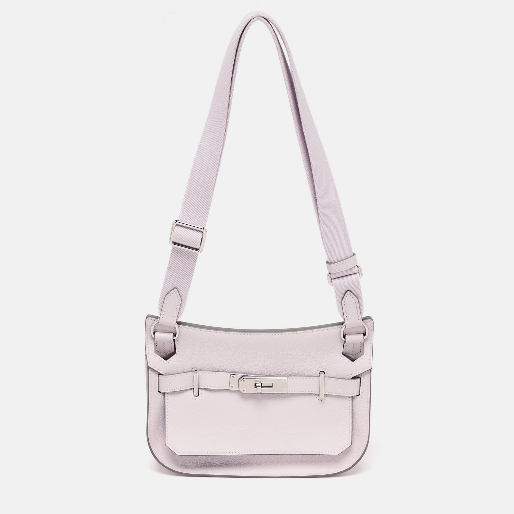 

Hermès Mauve Pale/Nata Evercolor Leather Palladium Finish Jypsiere Mini Bag, Pink