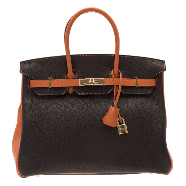 Hermes Bi-Color Togo Leather Made To Order Birkin 35