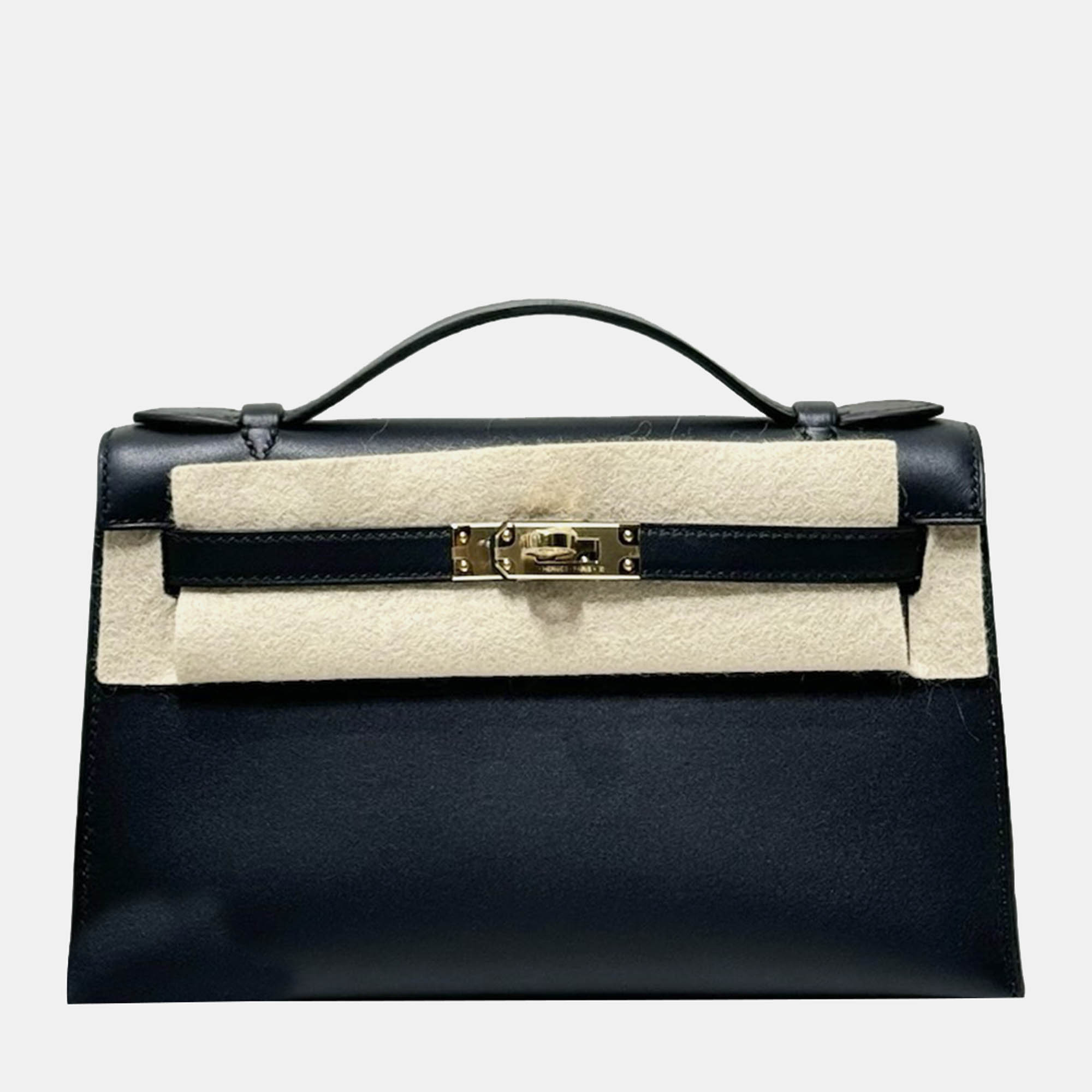 

Hermes Black Gold Swift leather Mini Kelly 1 bag