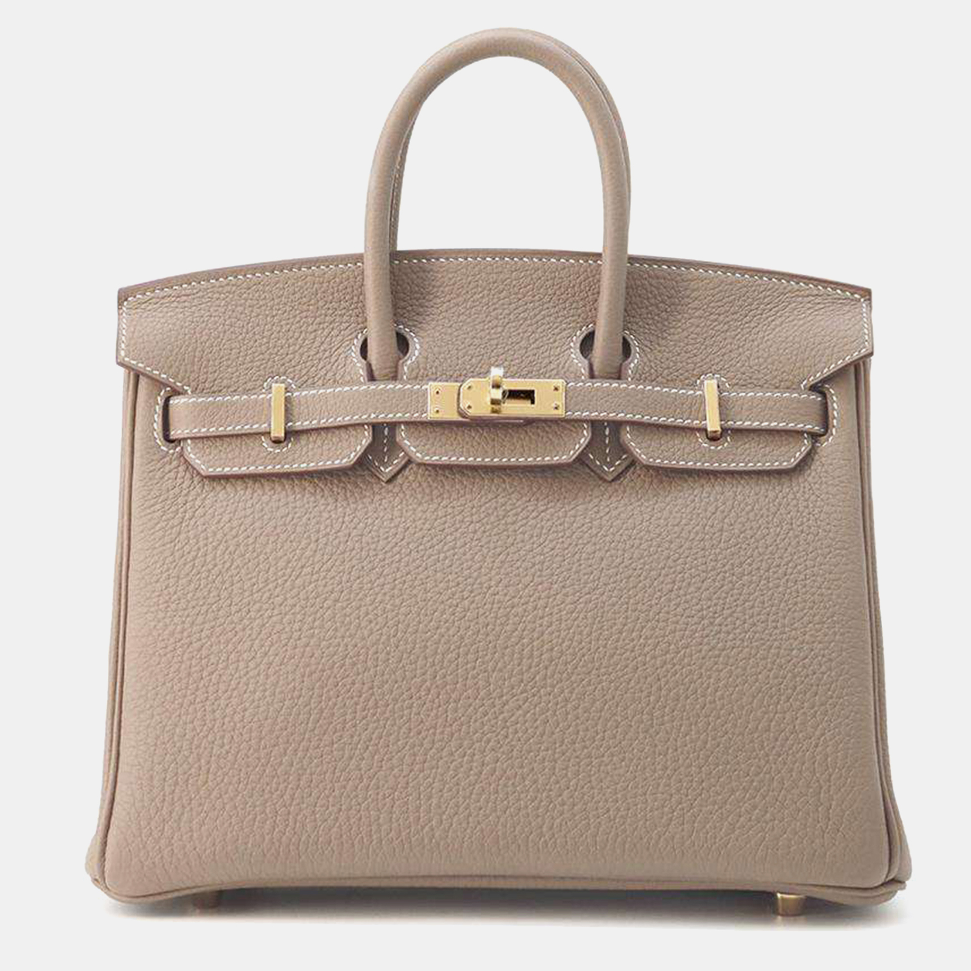 

Hermes Birkin Verso Etoupe/Marron Fonce Togo Leather Size, Beige