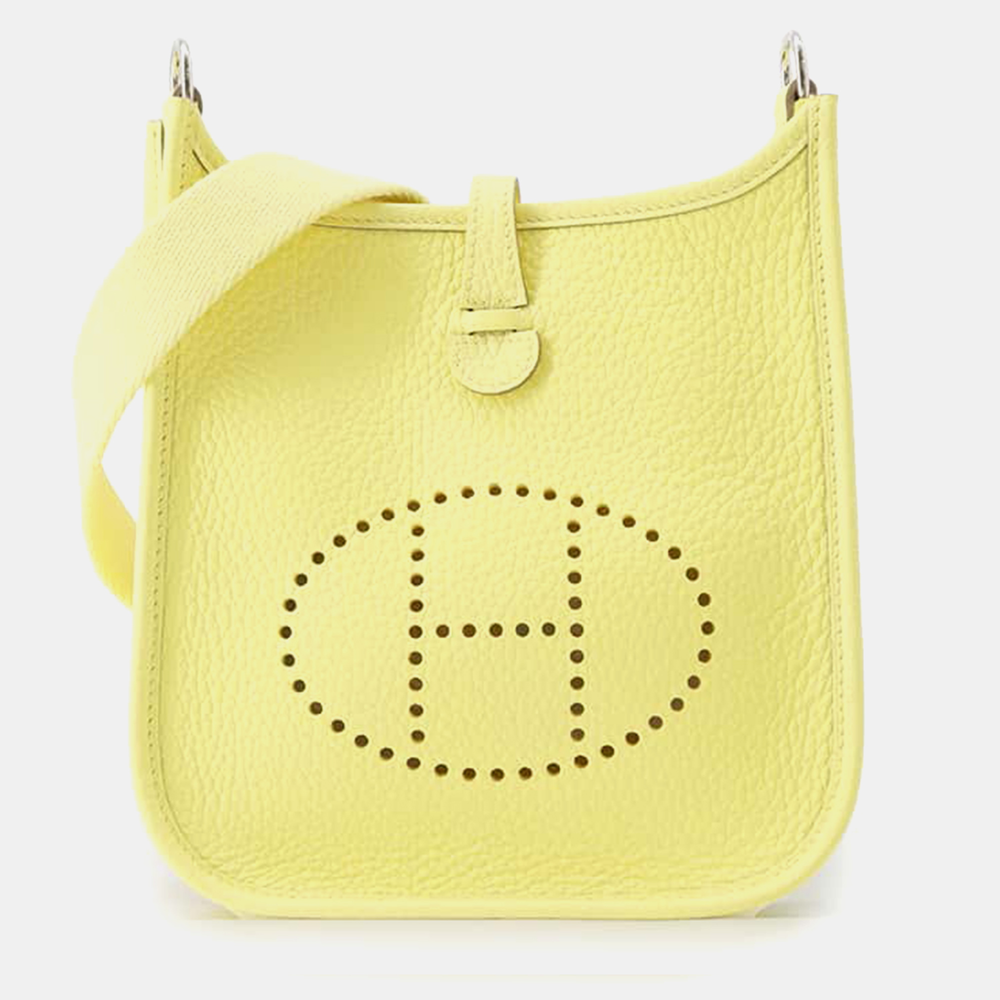 

Hermes Evelyne Limoncello Taurillon Clemence Size Tpm, Yellow