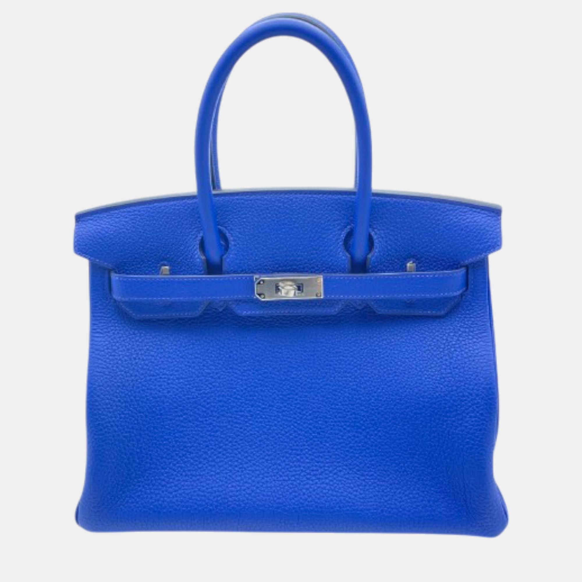 

Hermes Blue Royal Togo Leather Birkin 30 Bag