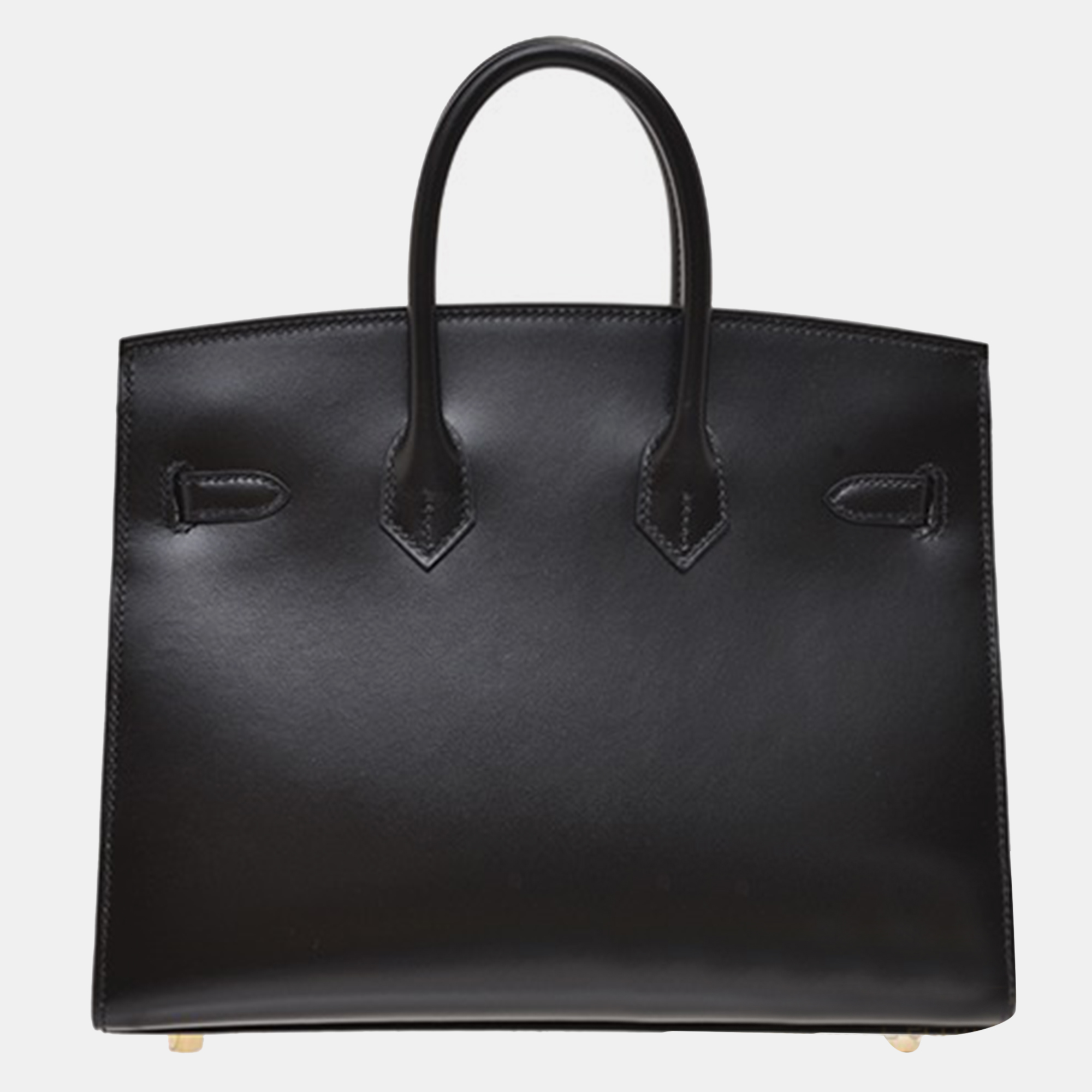 Hermes Black Box Calf Leather Birkin 25 Bag 2