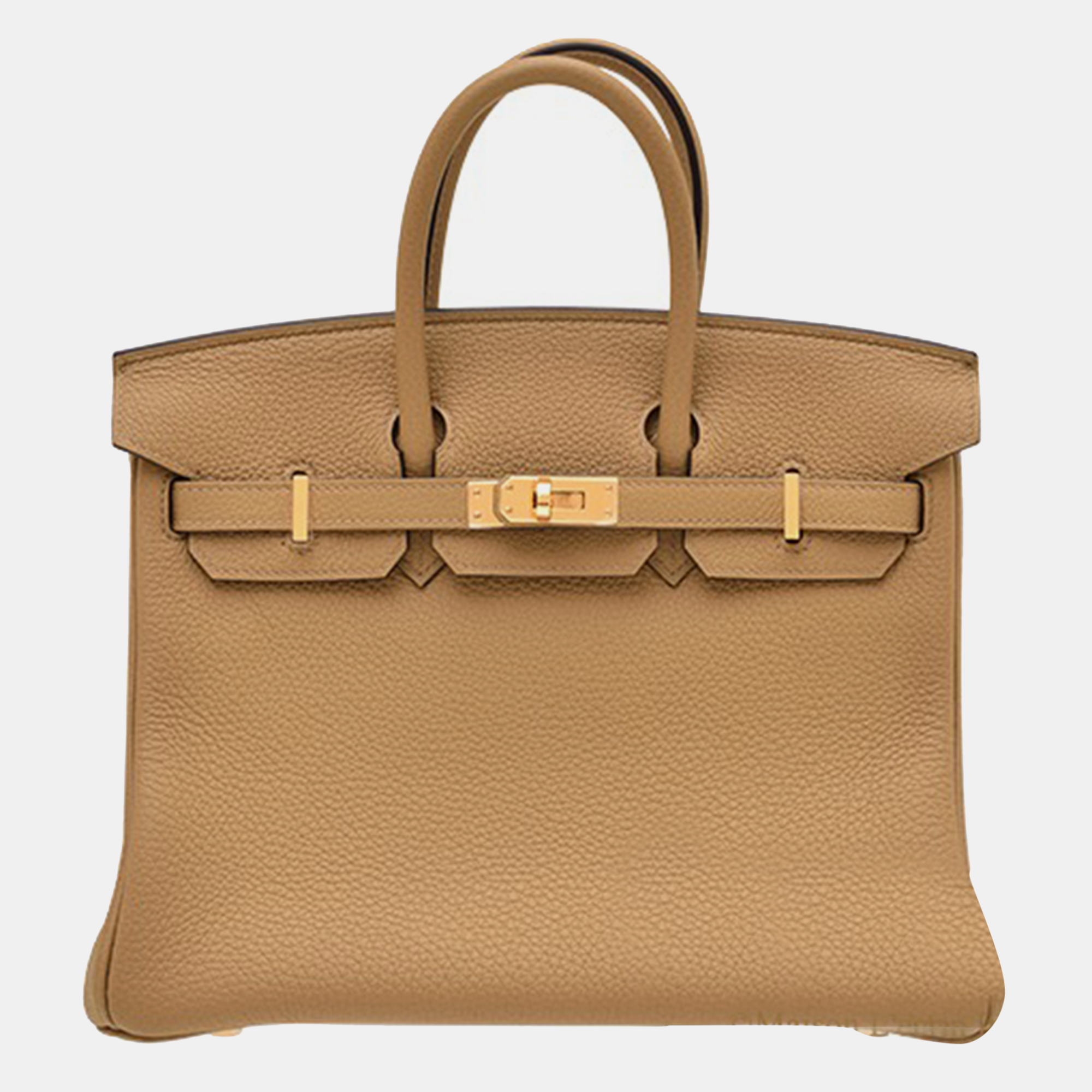 

Hermes Biscuit Togo Leather Birkin 25 Bag, Brown