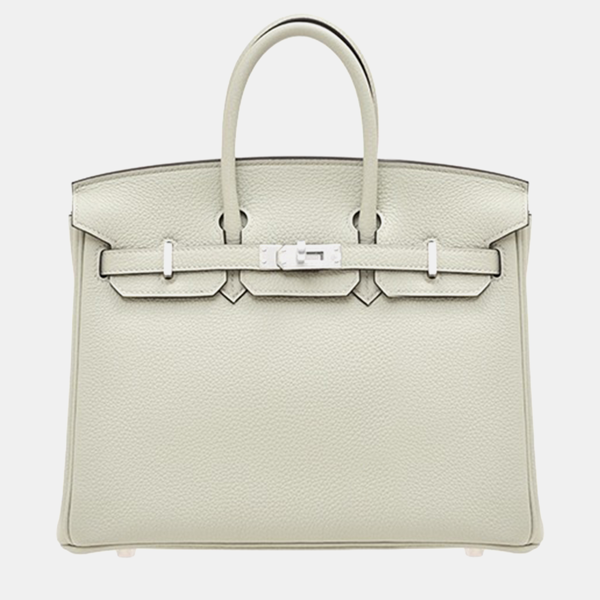 

Hermes Gris Neve Togo Leather Birkin 25 Bag, Grey