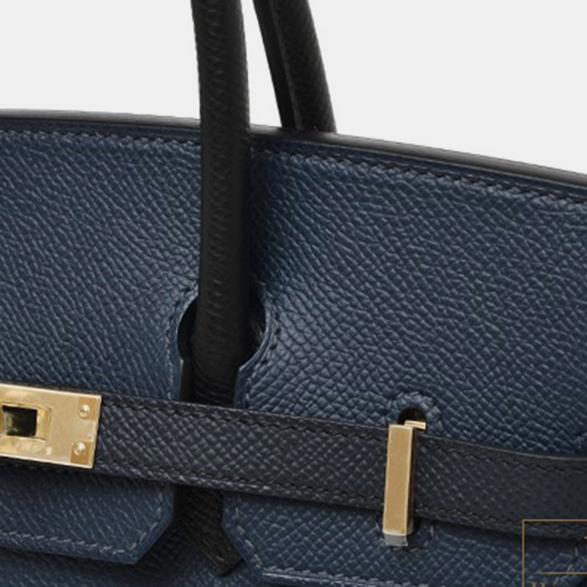 Hermes Blue de Prusse/Blue Indigo/Black Epsom Leather Birkin 25 Bag 3