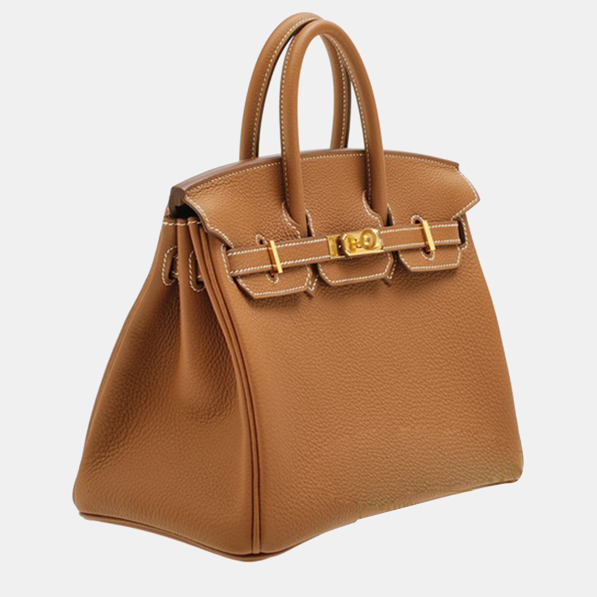 Hermes Alezan/Chestnut Brown Togo Leather Birkin 25 Bag 