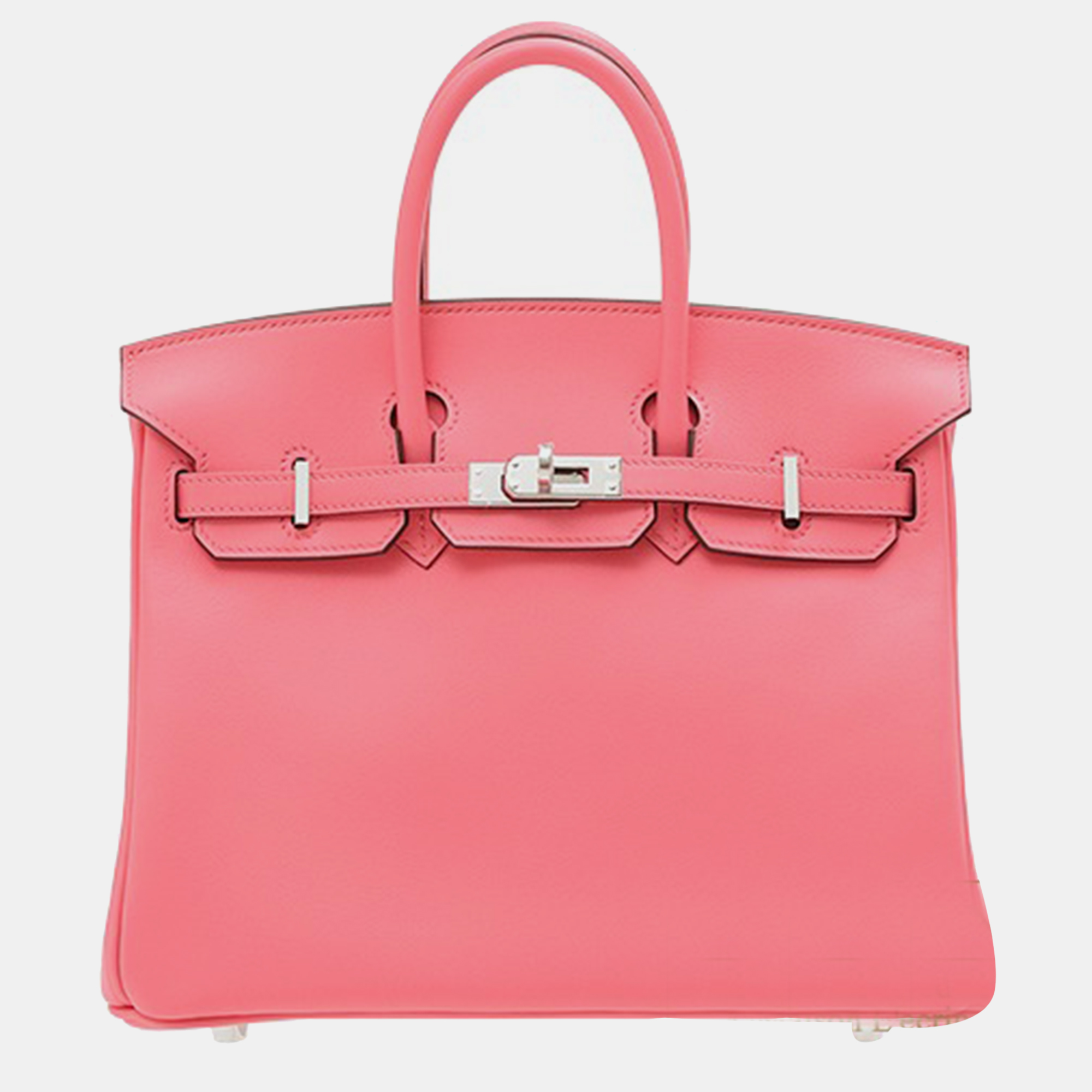 

Hermes Rose Azalee Swift Leather Birkin 25 Bag, Pink