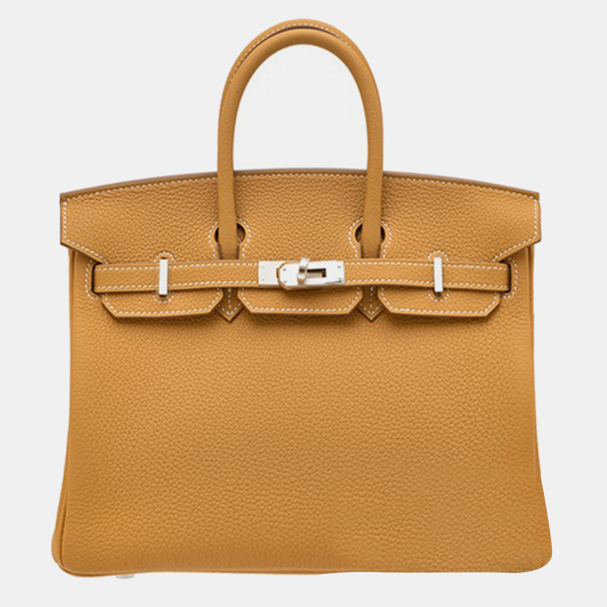 

Hermes Natural Sable Togo Leather Birkin 25 Bag, Brown