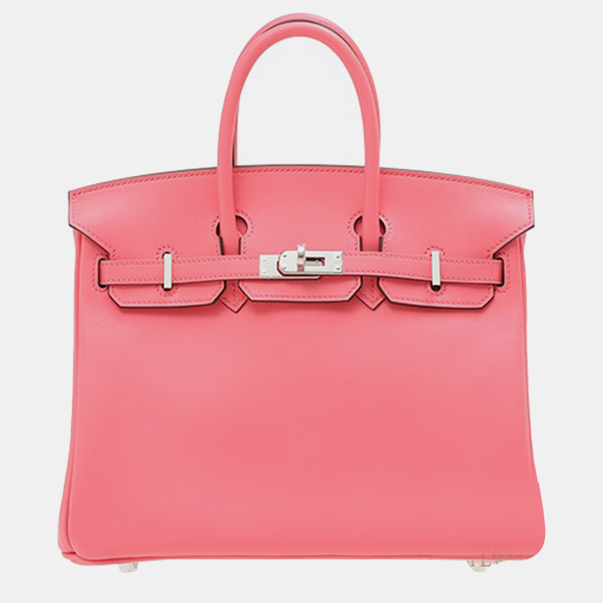 

Hermes Rose Azalee Swift Leather Birkin 25 Bag, Pink