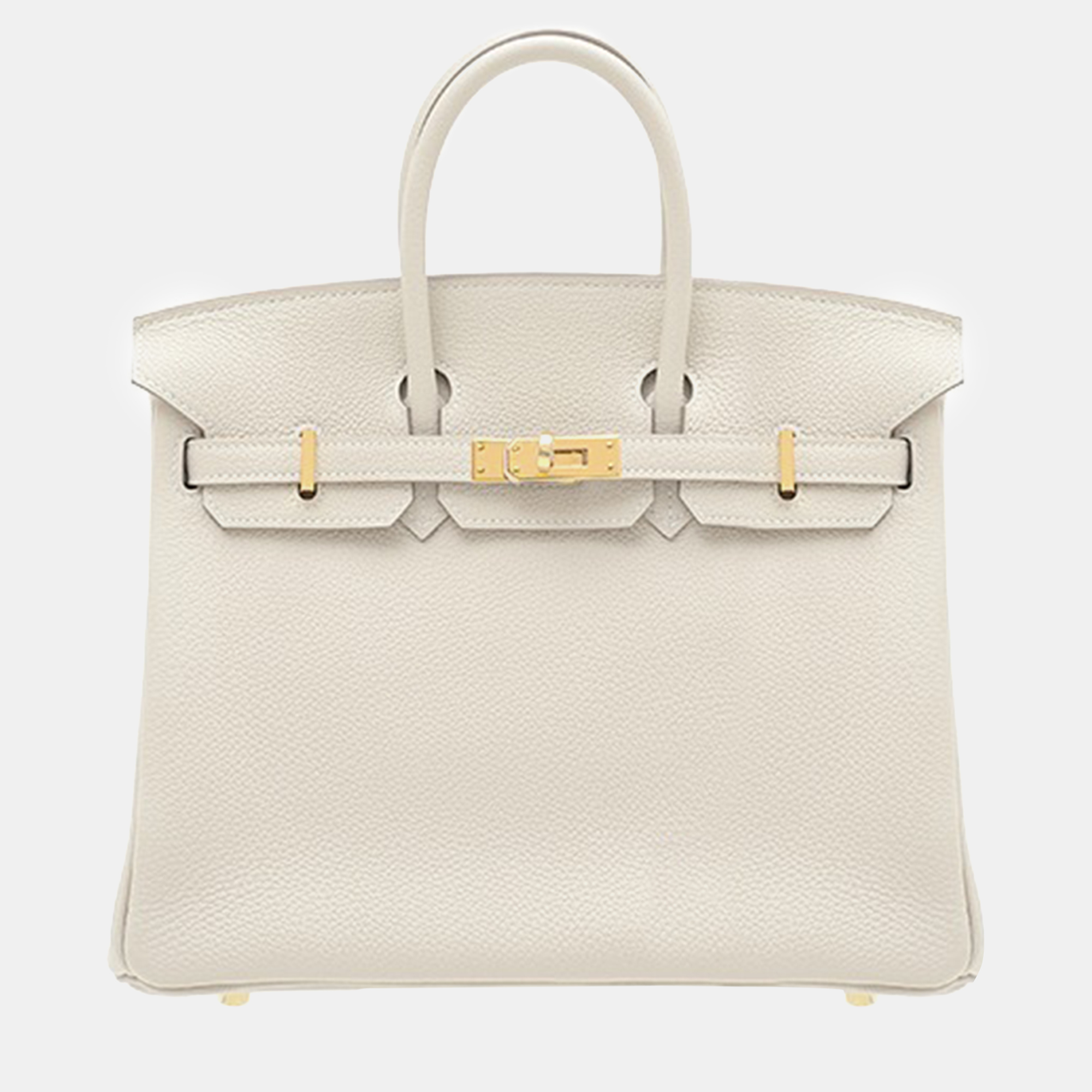 

Hermes Craie Togo Leather Birkin 25 Bag, Grey