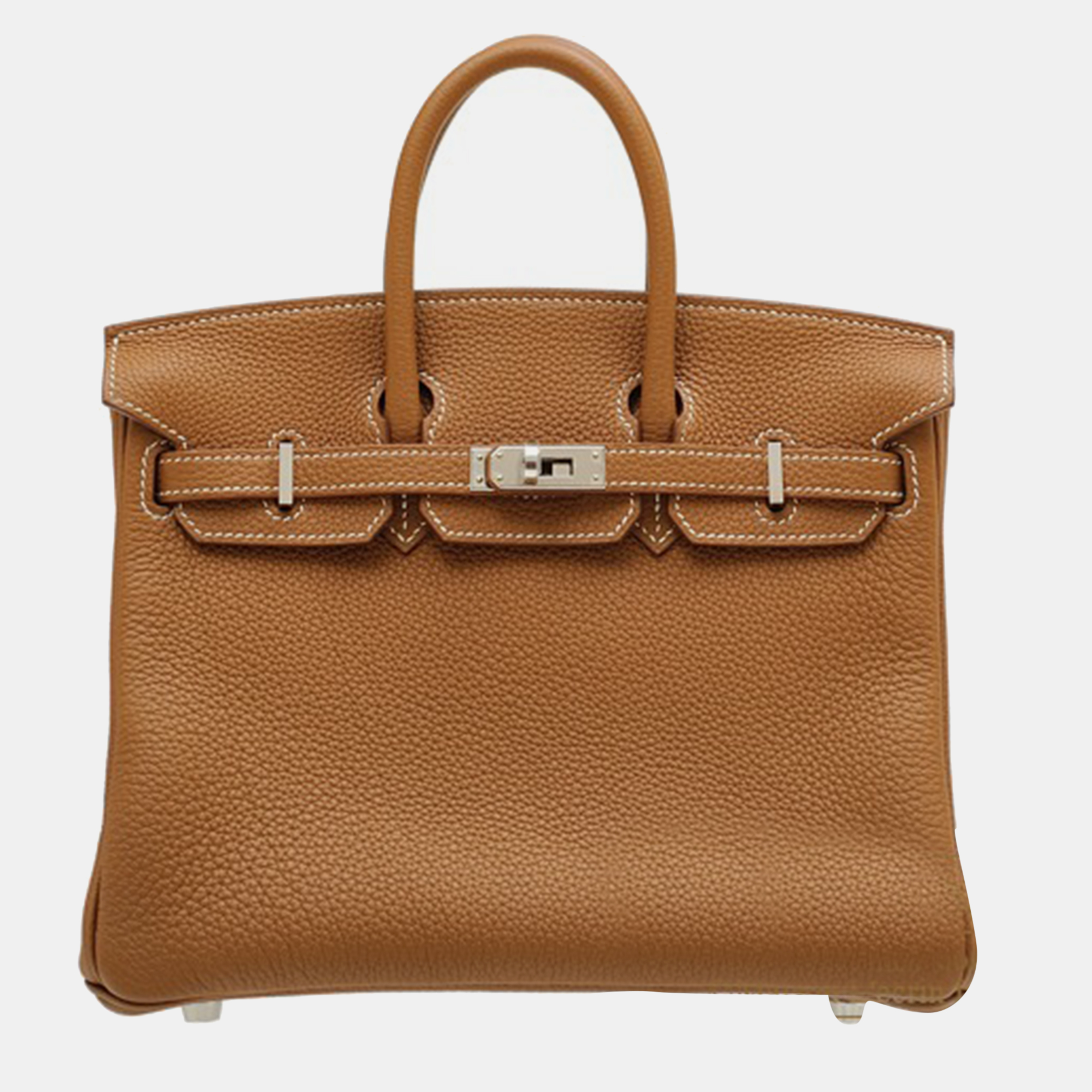 

Hermes Gold Togo Leather Birkin 25 Bag, Brown