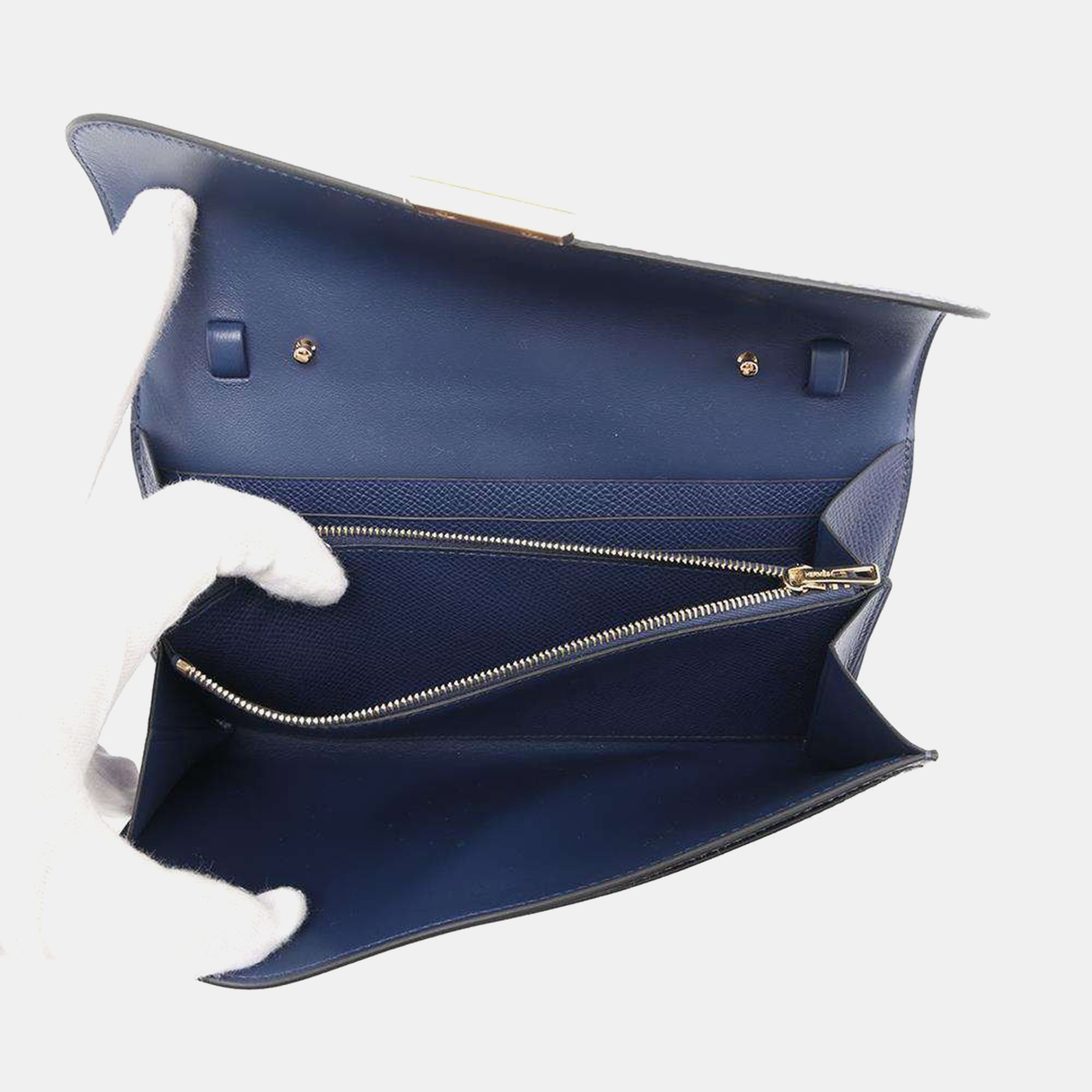 Hermes  Blue Indigo Epsom Constance To Go Handbag 