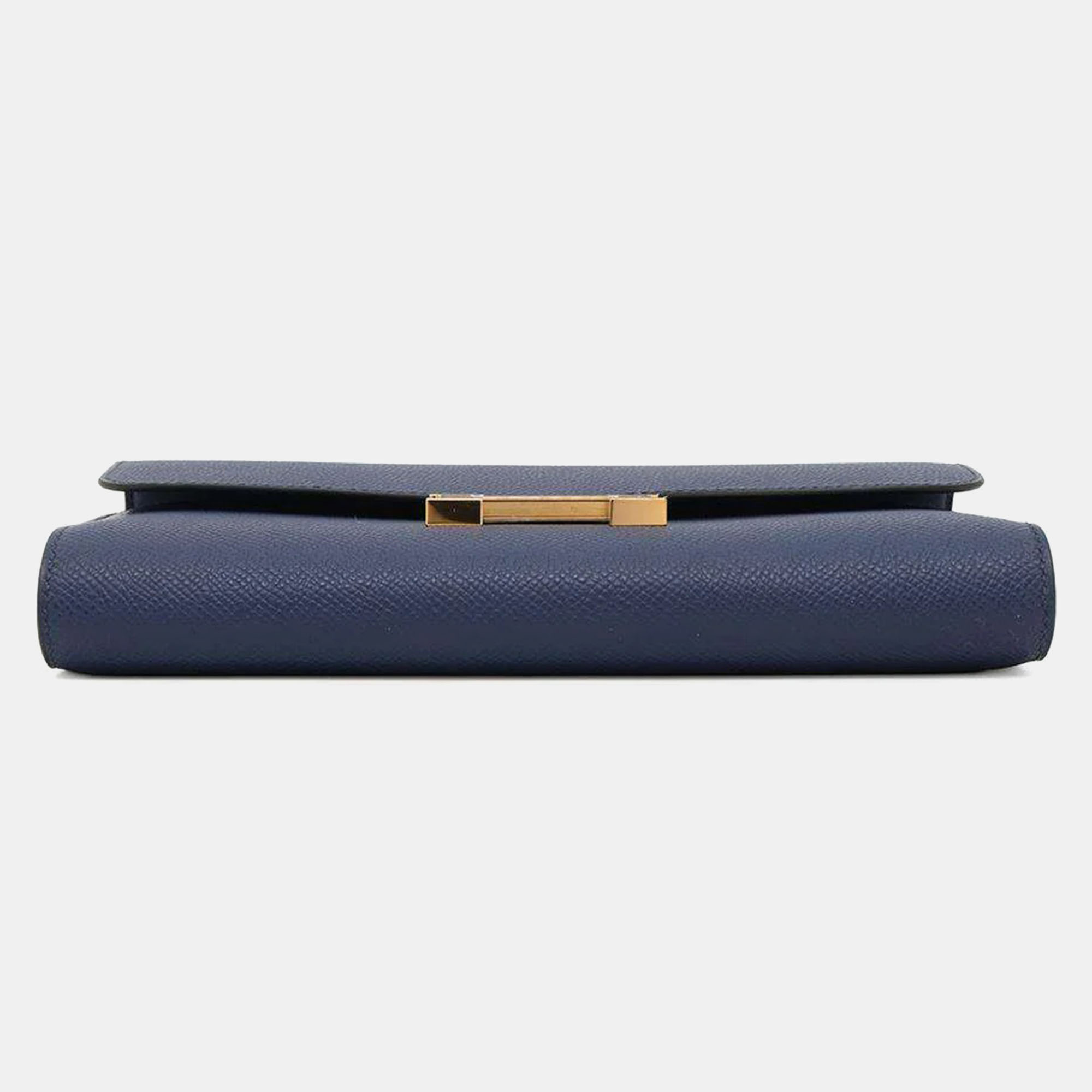 Hermes  Blue Indigo Epsom Constance To Go Handbag 