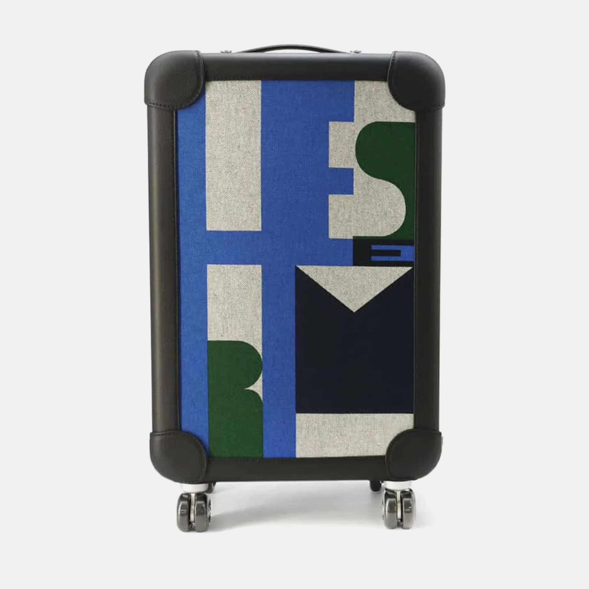 

Hermes Black/Multicolor Toile H, Plume Taurillon, Legat Rolling Mobility Suitcase