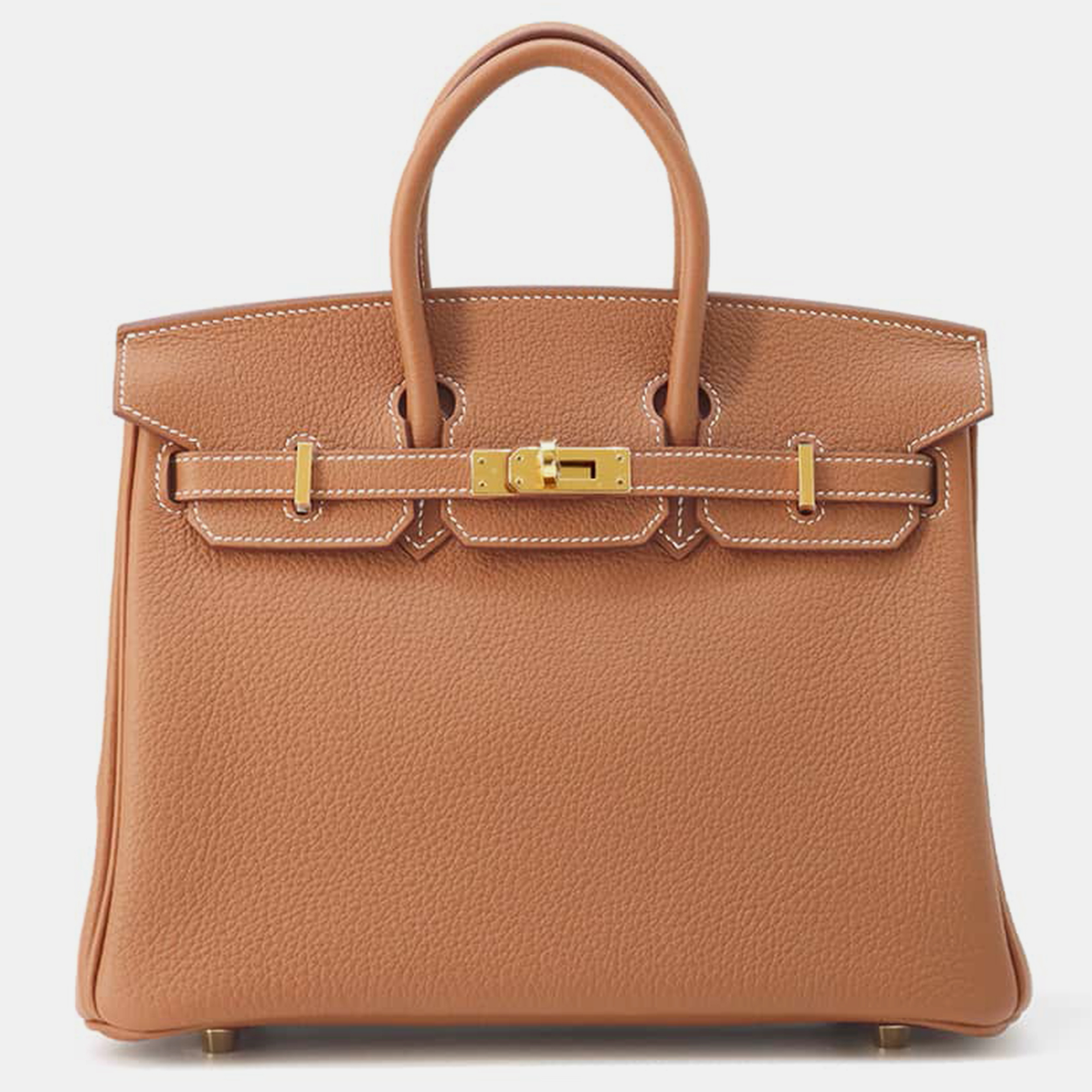 

Hermes Gold Togo Leather Birkin 25 Bag