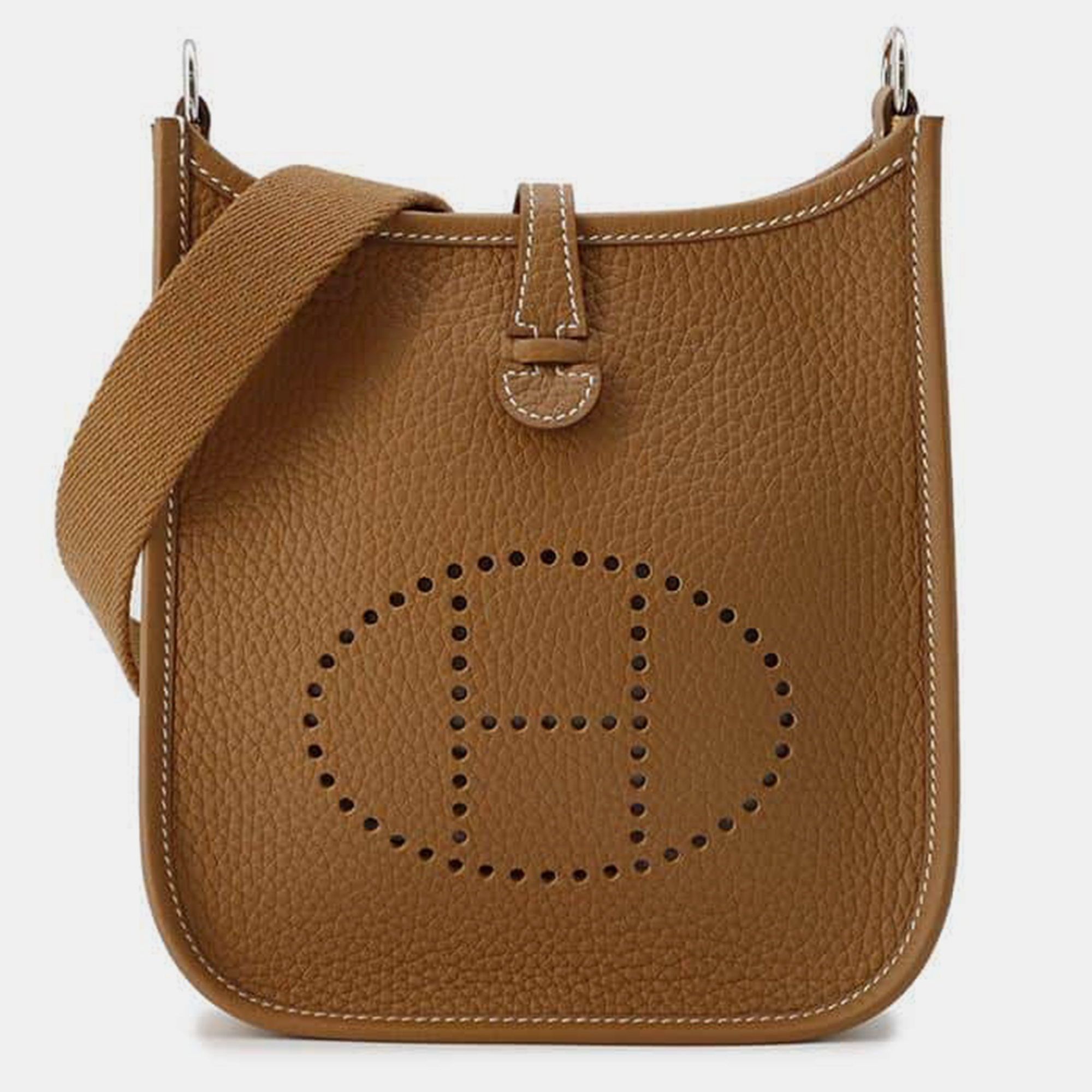 

Hermes Gold Taurillon Clemence Evelyne TPM Shoulder Bag