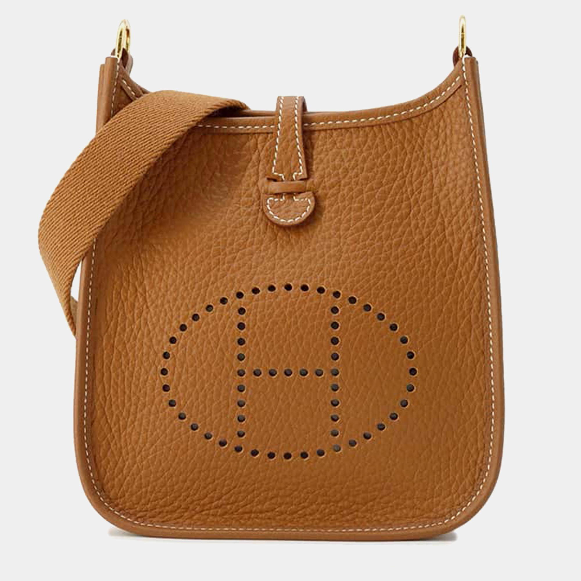 

Hermes Gold Taurillon Clemence Evelyne TPM Bag