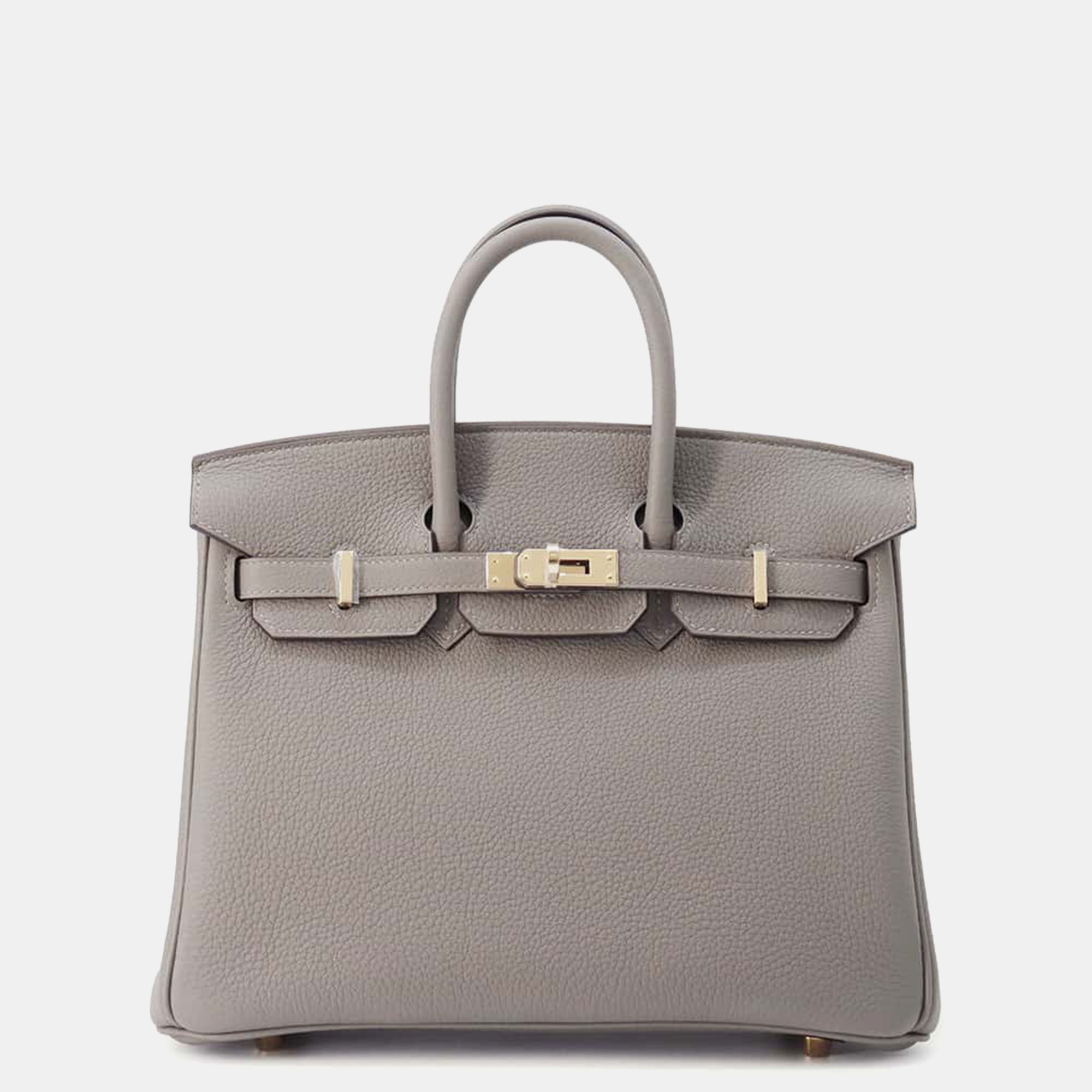 

Hermes Birkin Gris Meyer Togo Leather Size, Grey