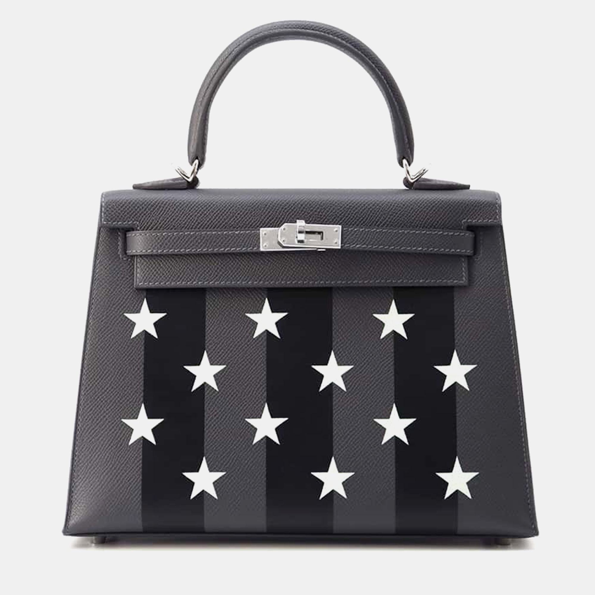 

Hermes Casaque Etoile Ardoise/Black/Vertpeppermint Epsom Tadelakt Leather Chevre Myzore Goatskin Kelly Sellier 25