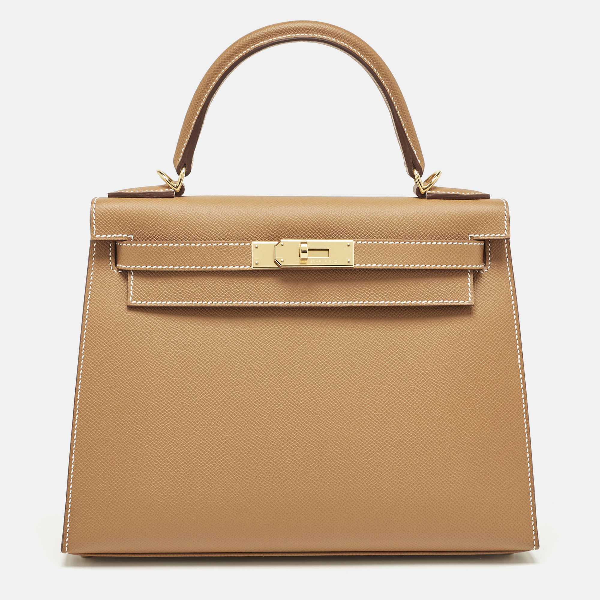 

Hermès Gold Epsom Leather Gold Finish Kelly Sellier 28 Bag