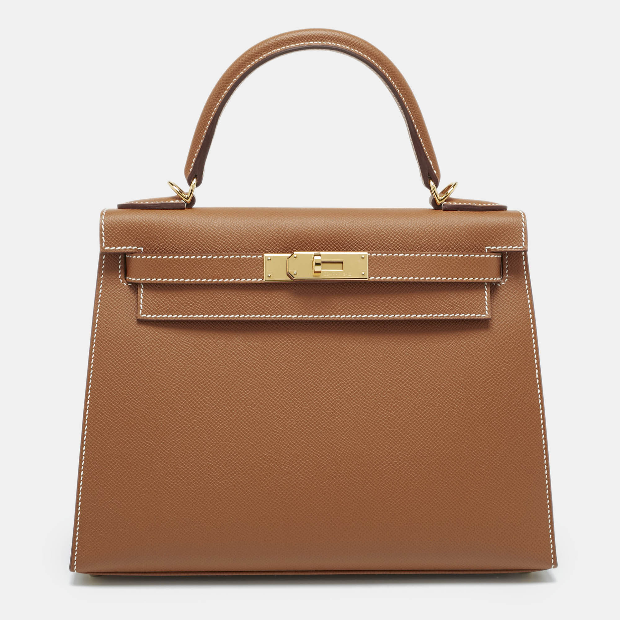 

Hermès Gold Epsom Leather Gold Finish Kelly Sellier 28 Bag