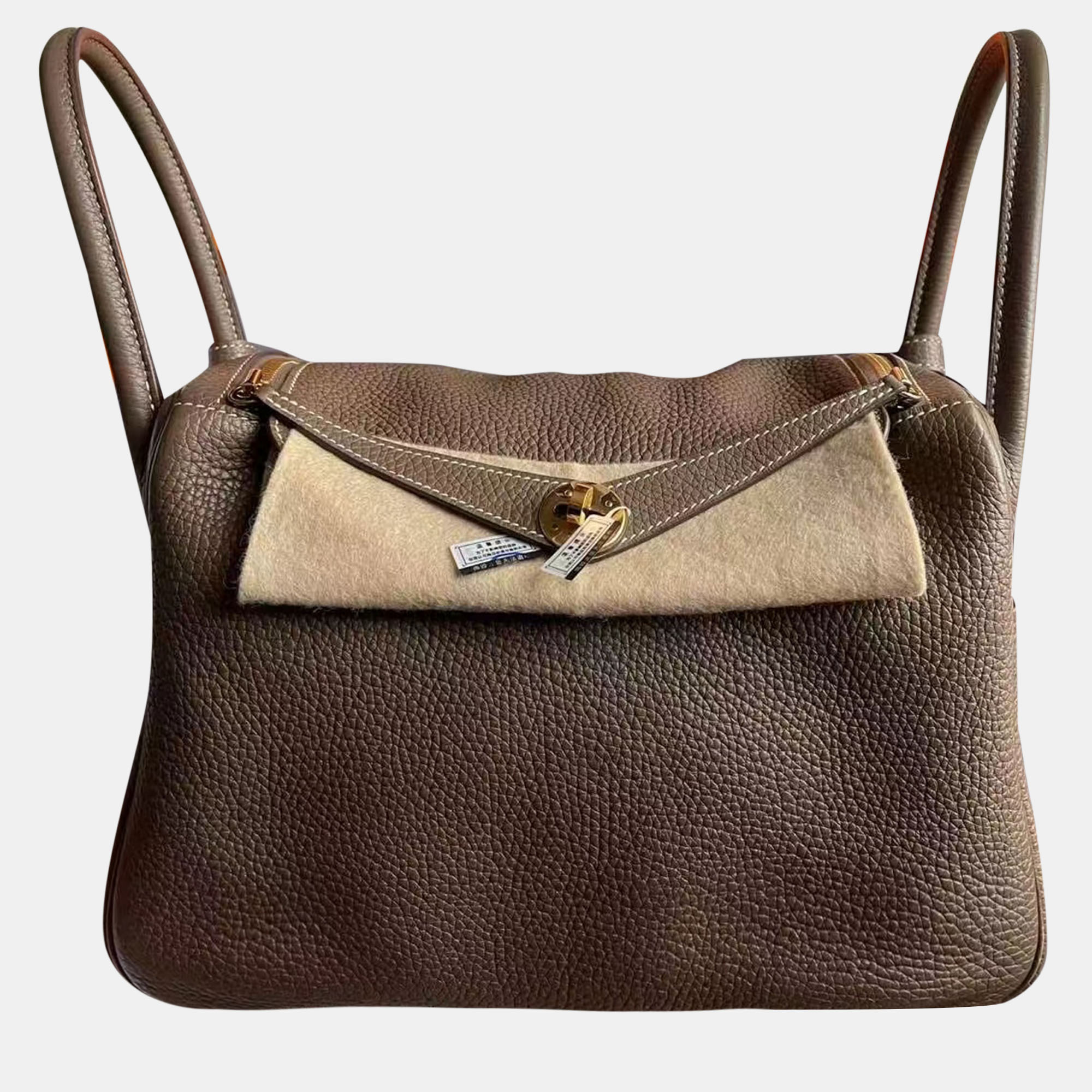 

Hermes Etoupe lindy 30 bag, Brown