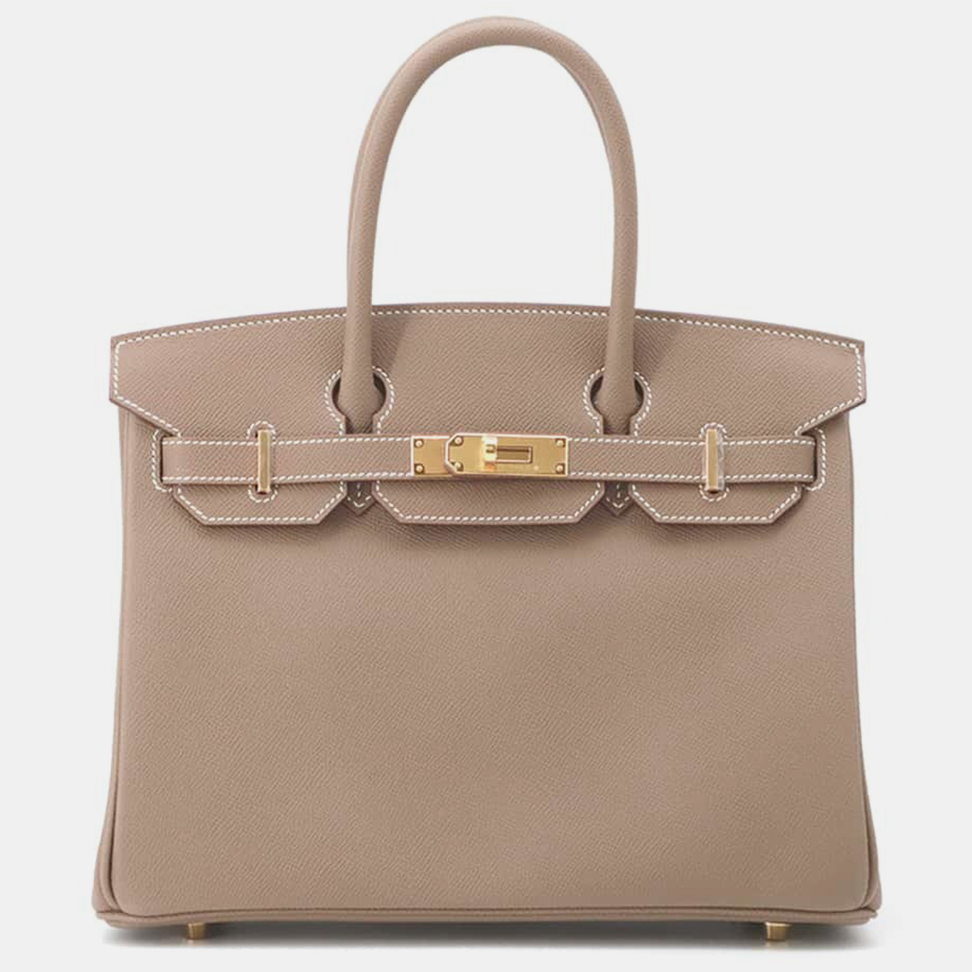 

Hermes Etoupe Epsom Leather Birkin 30 Tote Bag, Brown