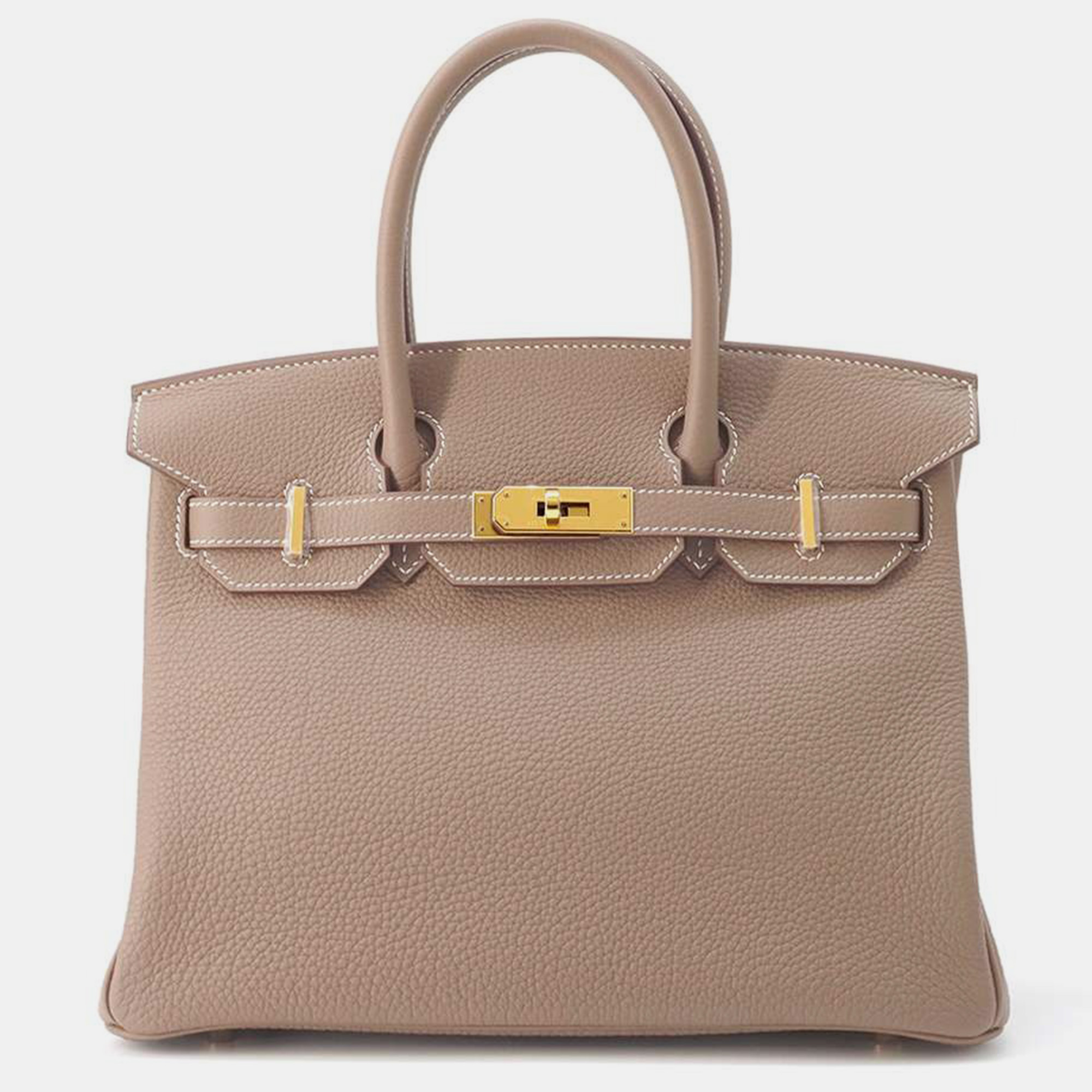 

Hermes Etoupe Togo Leather Birkin 30 Tote Bag, Brown