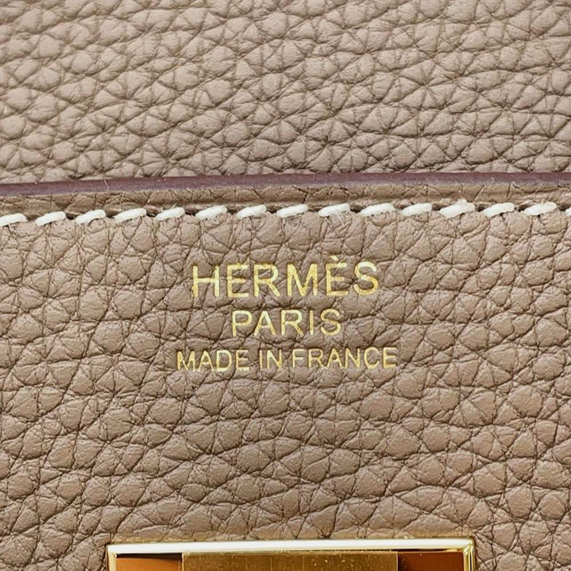 Hermes Etoupe Togo Leather Birkin 30 Tote Bag 6